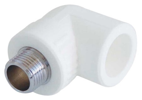 Угол с МРН  20 * 3/4"   БЕЛЫЙ PP-R   (KALDE)    (110) - Изображение №1
