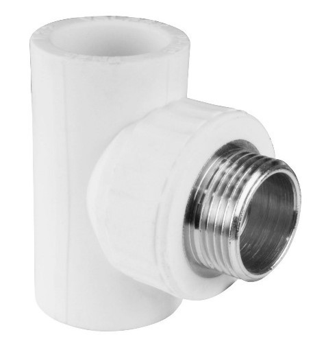 Тройник с МРН  20 * 3/4"      (VALFEX)  белый  (45/15) - Изображение №2