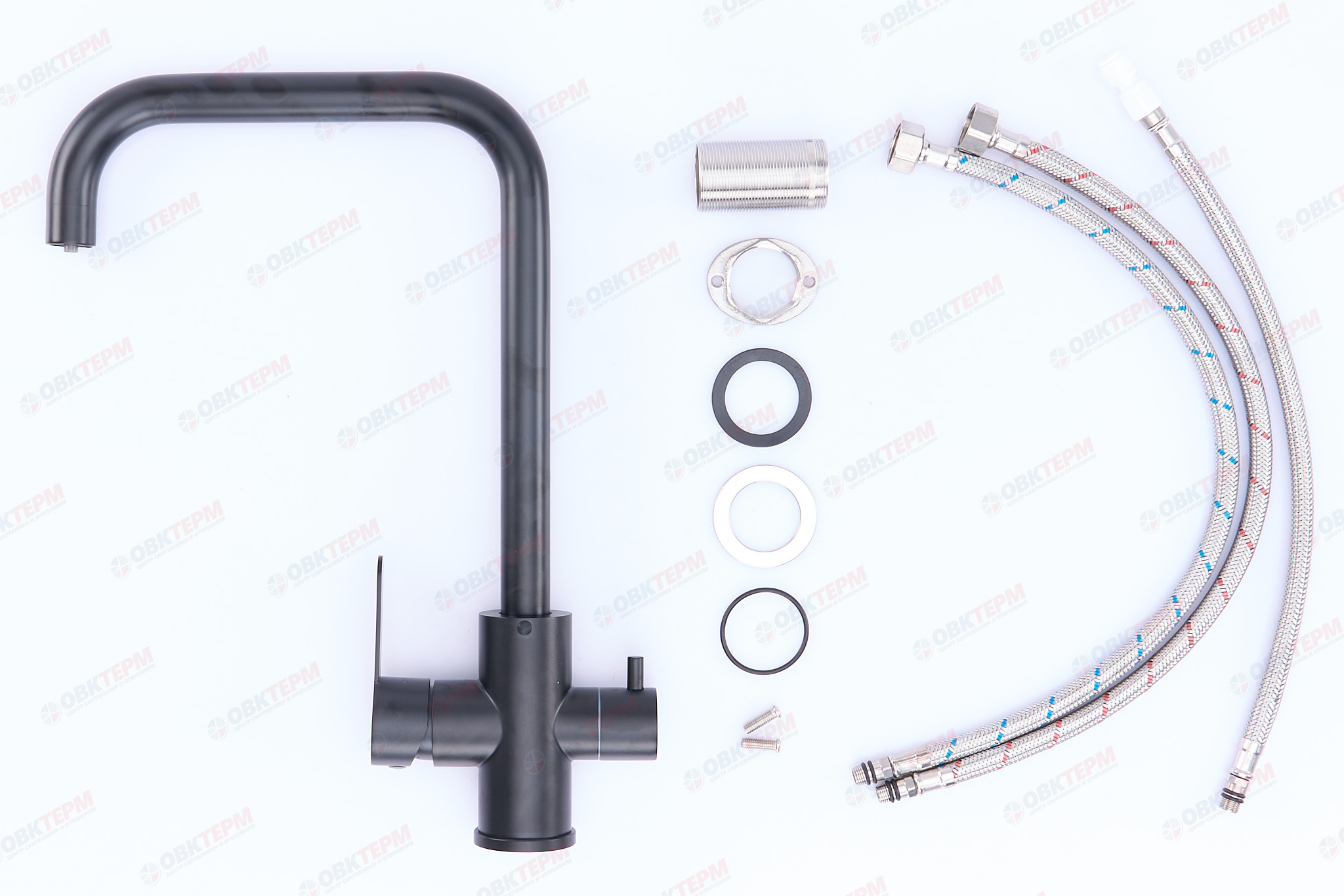 Смеситель д/кухни под ФИЛЬТР MIXXUS DAX-021-G BLACK нерж/сталь (10 шт/ящ) - миниатюра №3