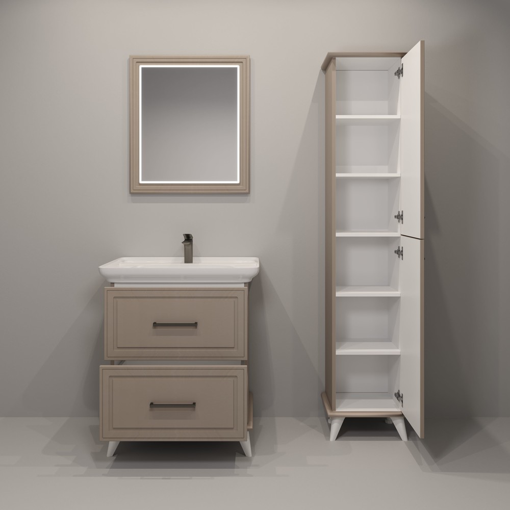 Шкаф-пенал напольный 40 "Michael" EvaGold мокка мусс - Изображение №3