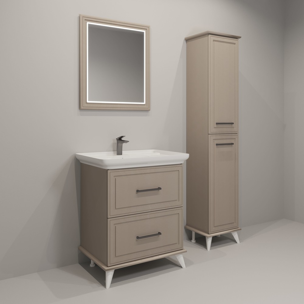 Шкаф-пенал напольный 40 "Michael" EvaGold мокка мусс - Изображение №5