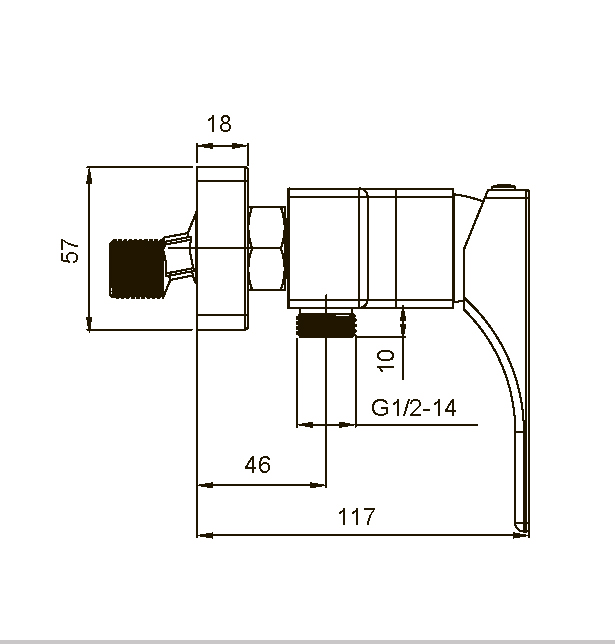 Смеситель д/душа KOER KB-30010-05  (Цвет черный) (8шт/ящ) - Изображение №1