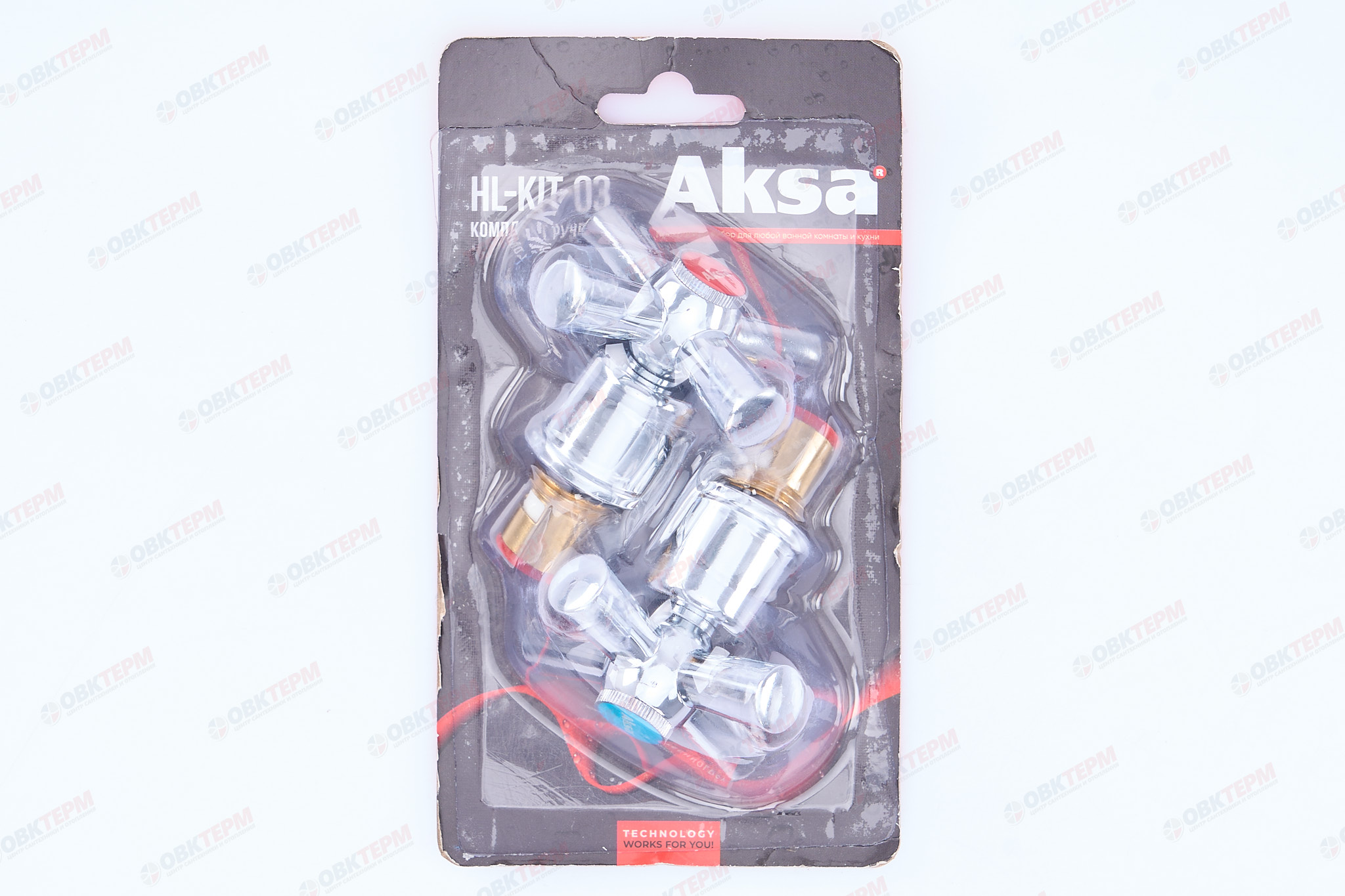 Ручки AKSA HL-KIT-03 (с кранбуксами, пара) керамика (50 шт/ящ) - миниатюра №6