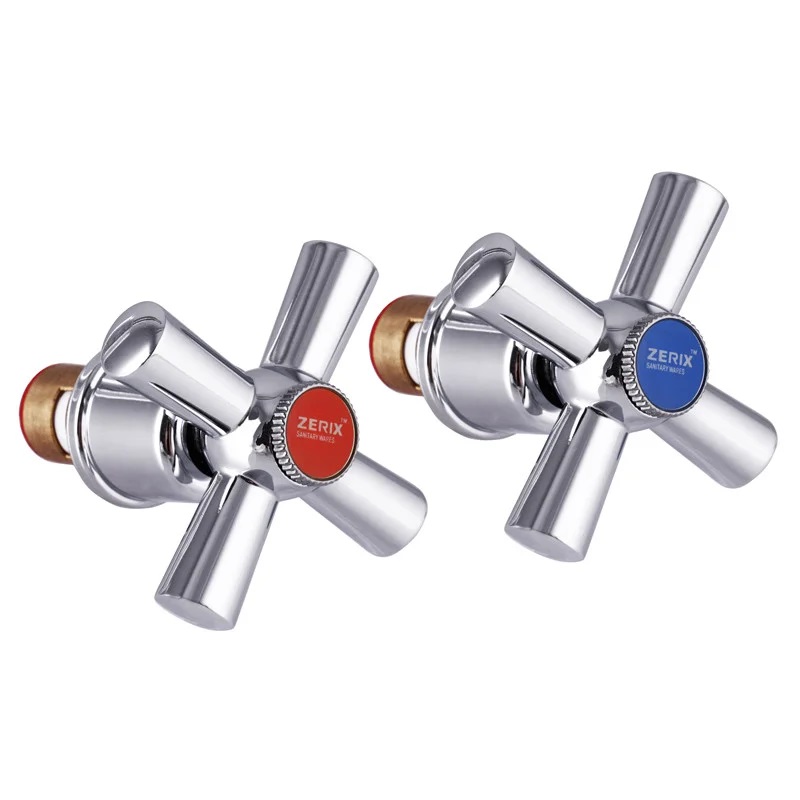 Ручки AKSA HL-KIT-03 (с кранбуксами, пара) керамика (50 шт/ящ) - Изображение №1