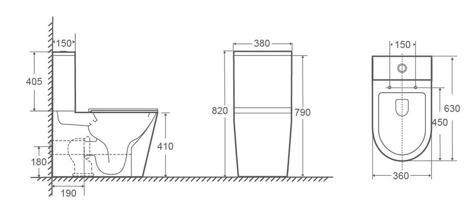 Унитаз-компакт EVA GOLD EG309T,безободковый круговой смыв, сиденье тонкое ДП, крепления, арматура - Изображение №2