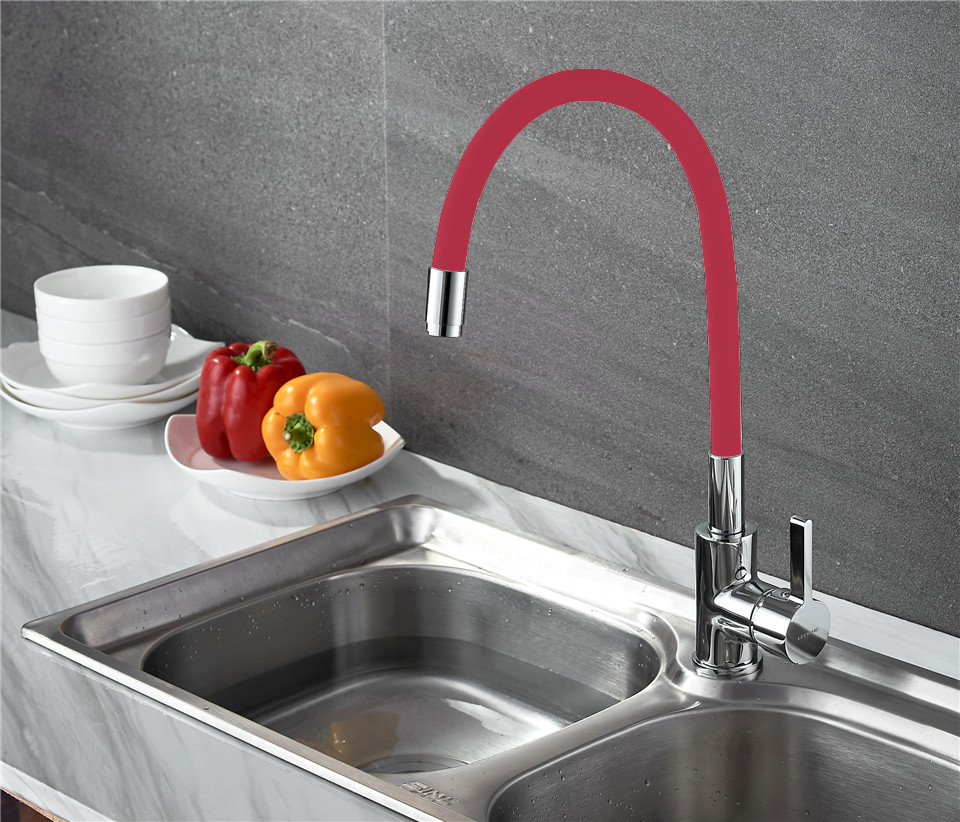 Смеситель д/кухни REFLECTOR ZERIX FADE-011 (LR4898-1) (красный) 10 шт/ящ) - миниатюра №3