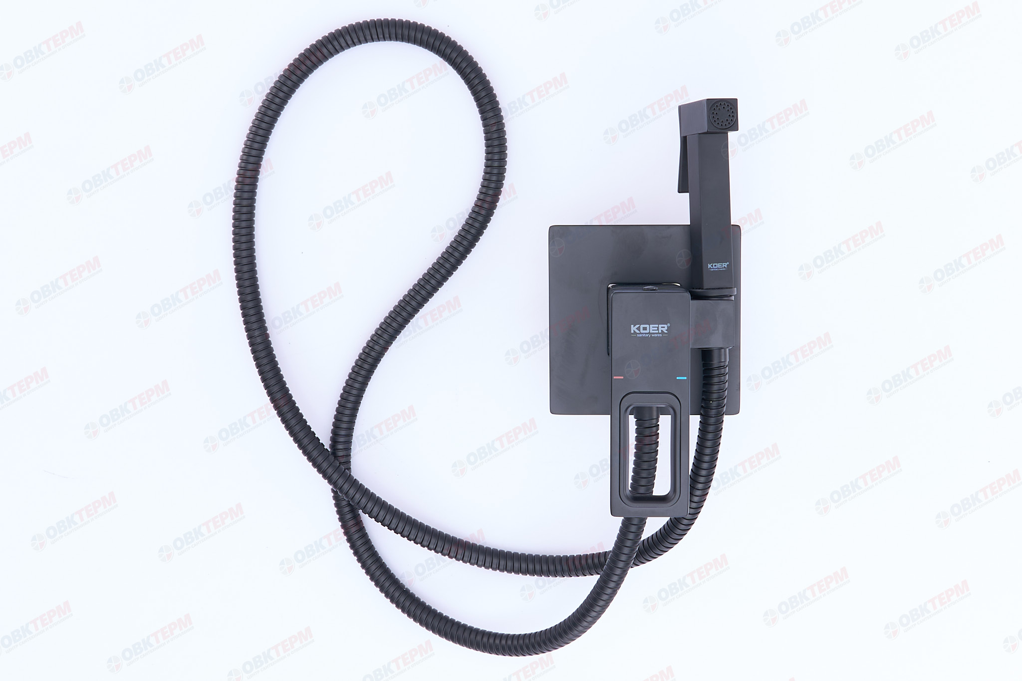 Смеситель с гигиеническим душем KOER KB-23009-05 латунь (Цвет черный) (8шт/ящ) - миниатюра №3