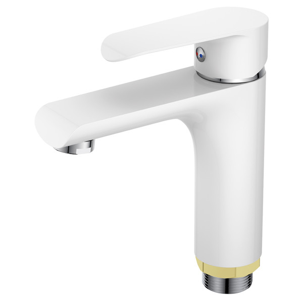 Смеситель д/умывальника MIXXUS COLORADO 001  (WHITE) Ø35 ГАЙКА (10 шт/ящ) - изображение №1