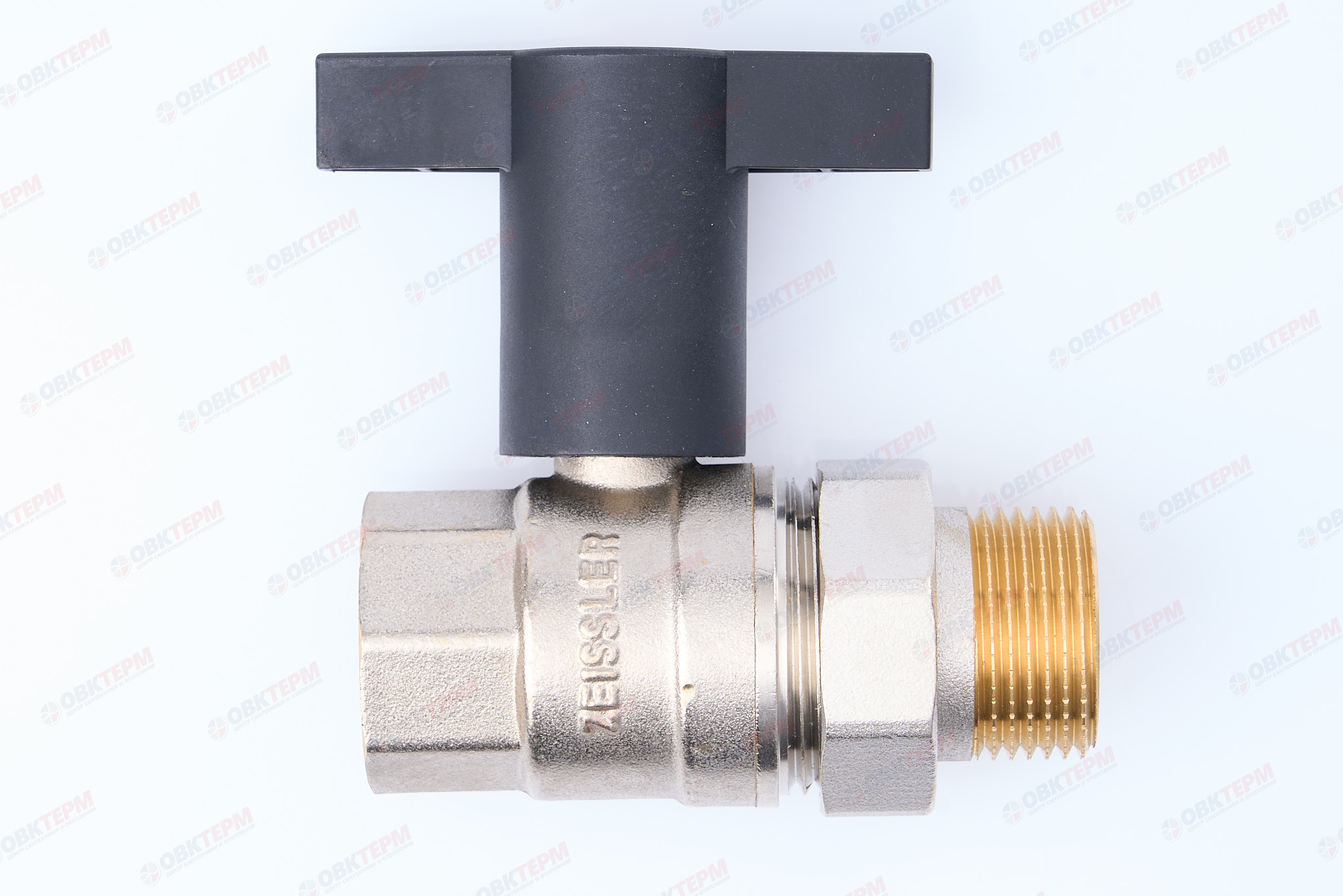 Кран шаровый с американкой (ручка пластик)     ZEISSLER     1"      ВН    (6/24) - Изображение №2