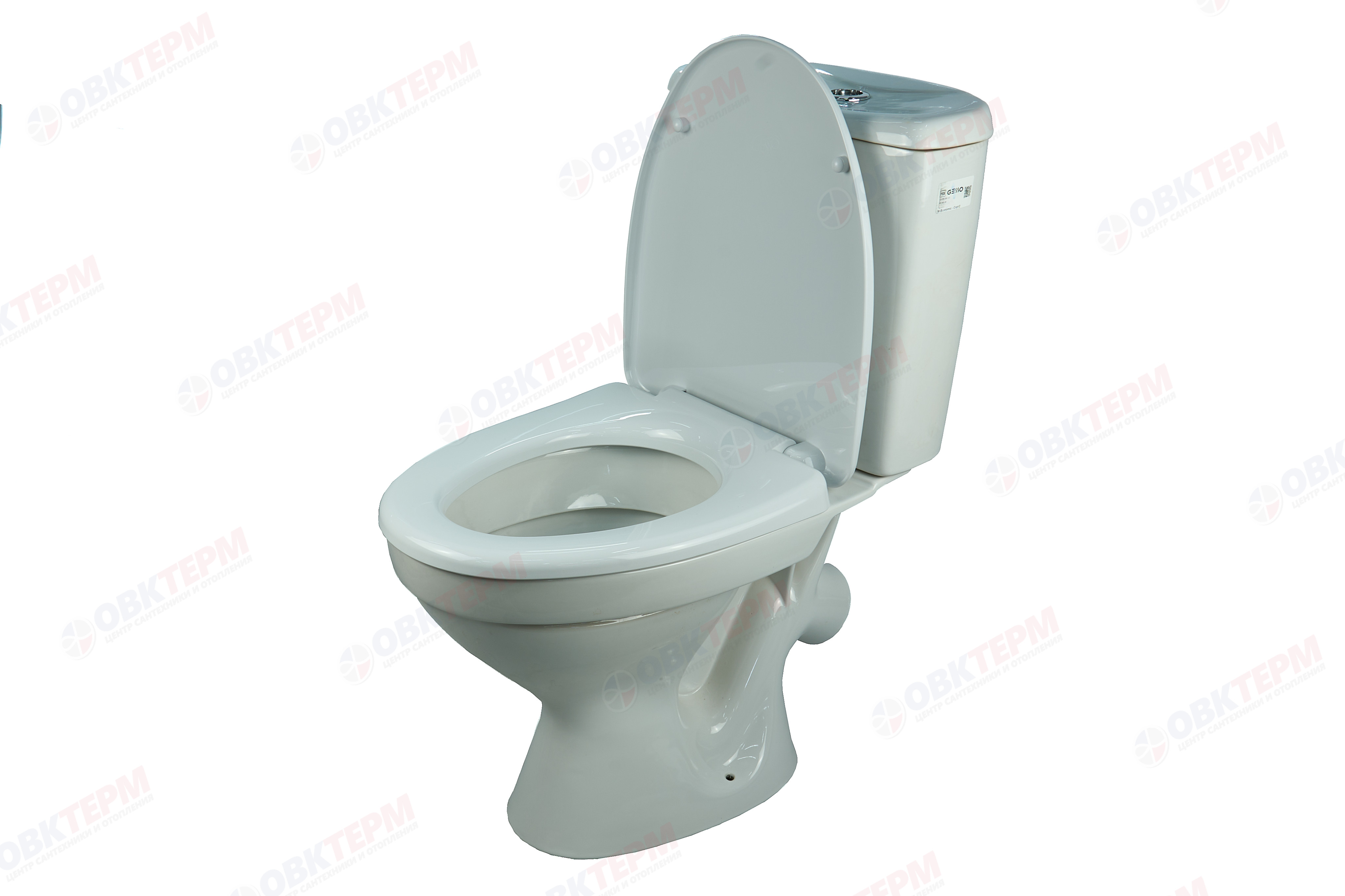 Унитаз-компакт GESSO W101 Бюджетный (косой выпуск, 1 режим, сиденьем ПП и болтами крепления) - Изображение №4