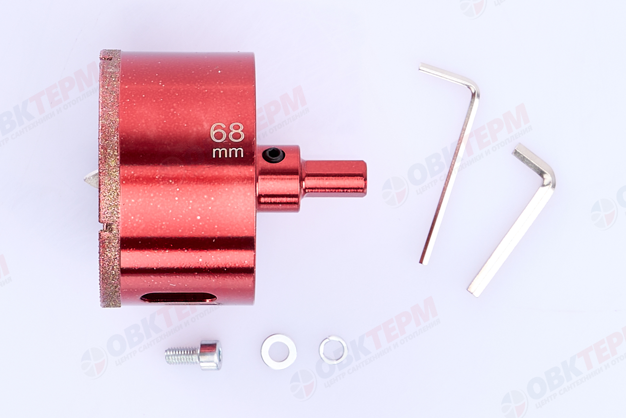 Коронка алмазная по керамограниту и мрамору с напр.сверлом 68 мм Hardcore - Изображение №5