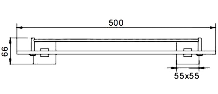 Полка стеклянная                              F30307       FRAP - Изображение №2
