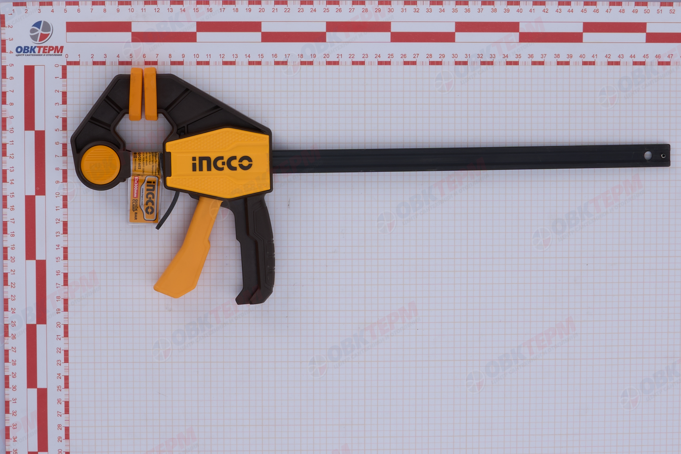 Струбцина быстрозажимная 63х300 мм INGCO HQBC01602 INDUSTRIAL - миниатюра №7