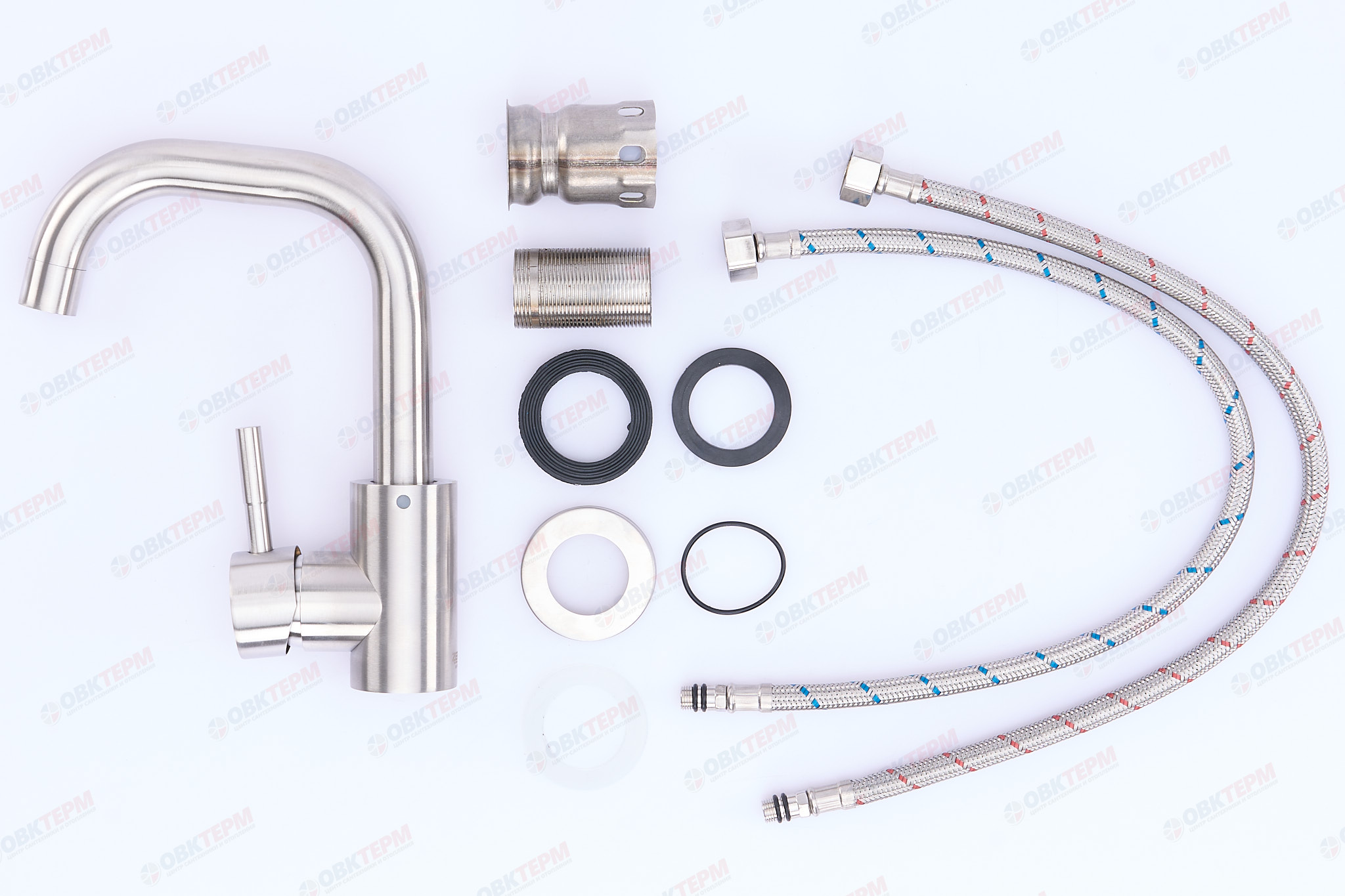 Смеситель д/умывальника нерж/сталь ZERIX - SUS-001G 10 шт/ящ - миниатюра №4