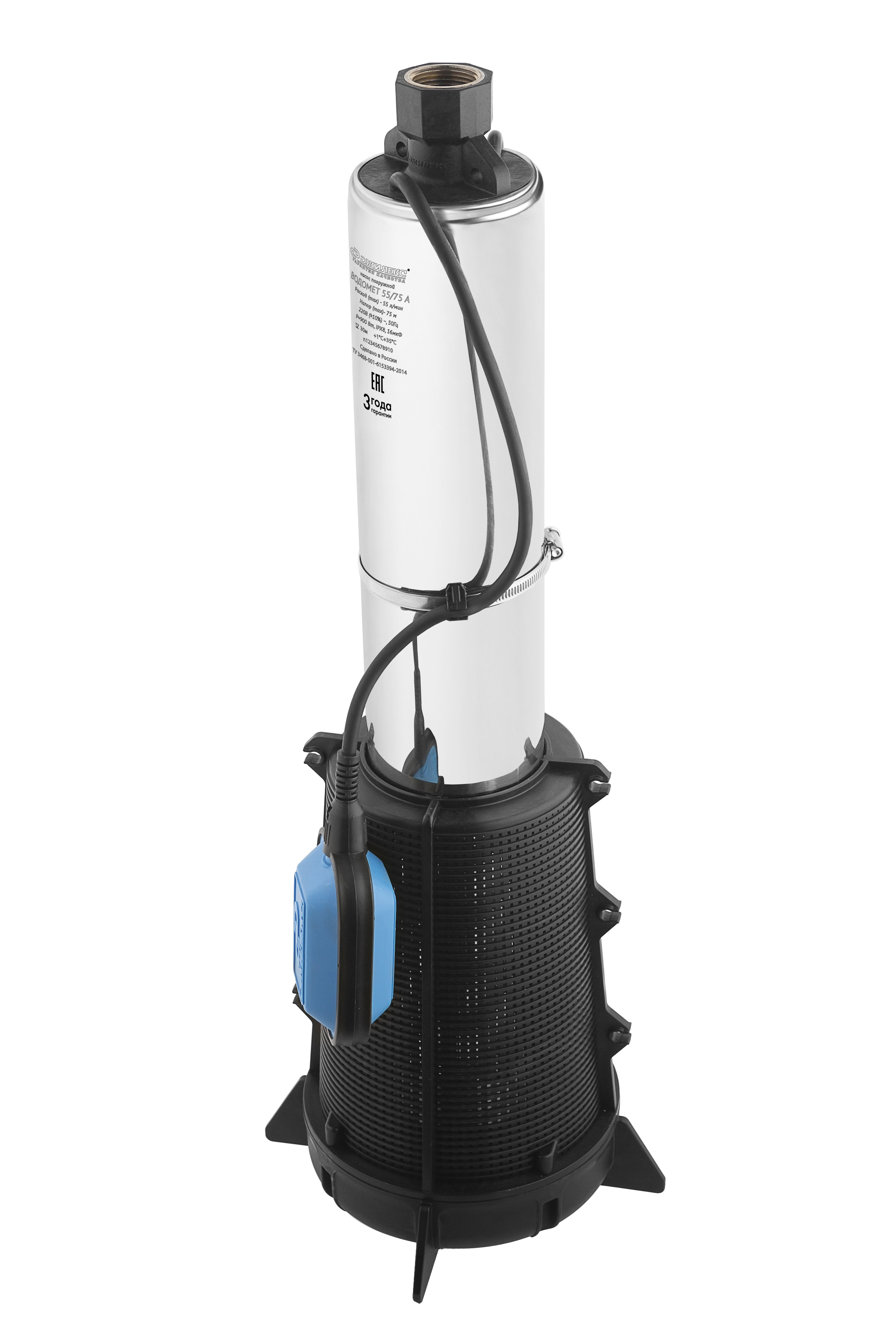 Насос погружной Водомет    55/75А дф   Джилекс  (0,9кВт/55л.м./75м/30 м.к) - миниатюра №2