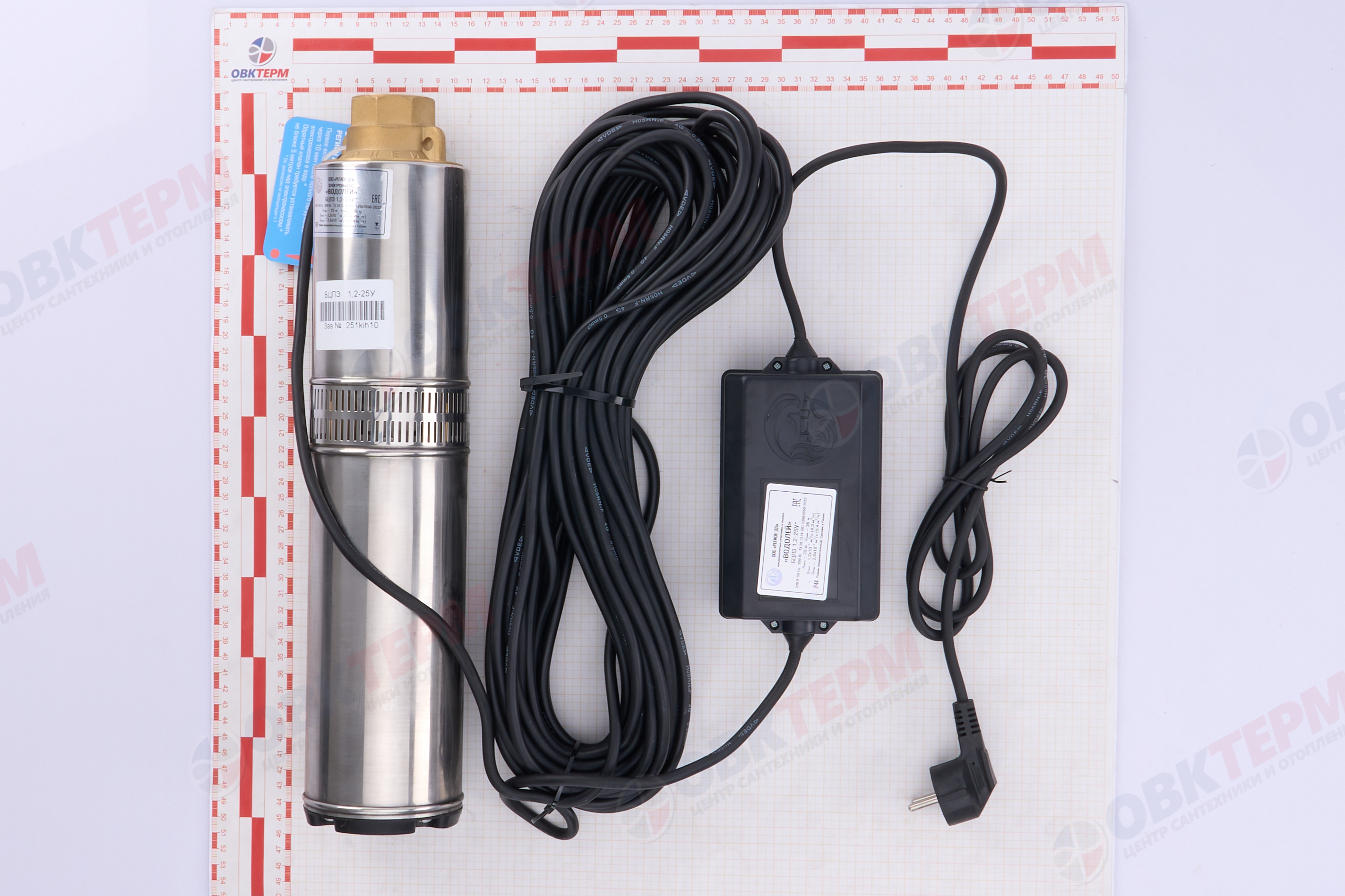 Насос погружной    БЦПЭ 1,2  - 25У  EURO-3  ВОДОЛЕЙ   (0,9кВт/160л.м./35м.) - миниатюра №8