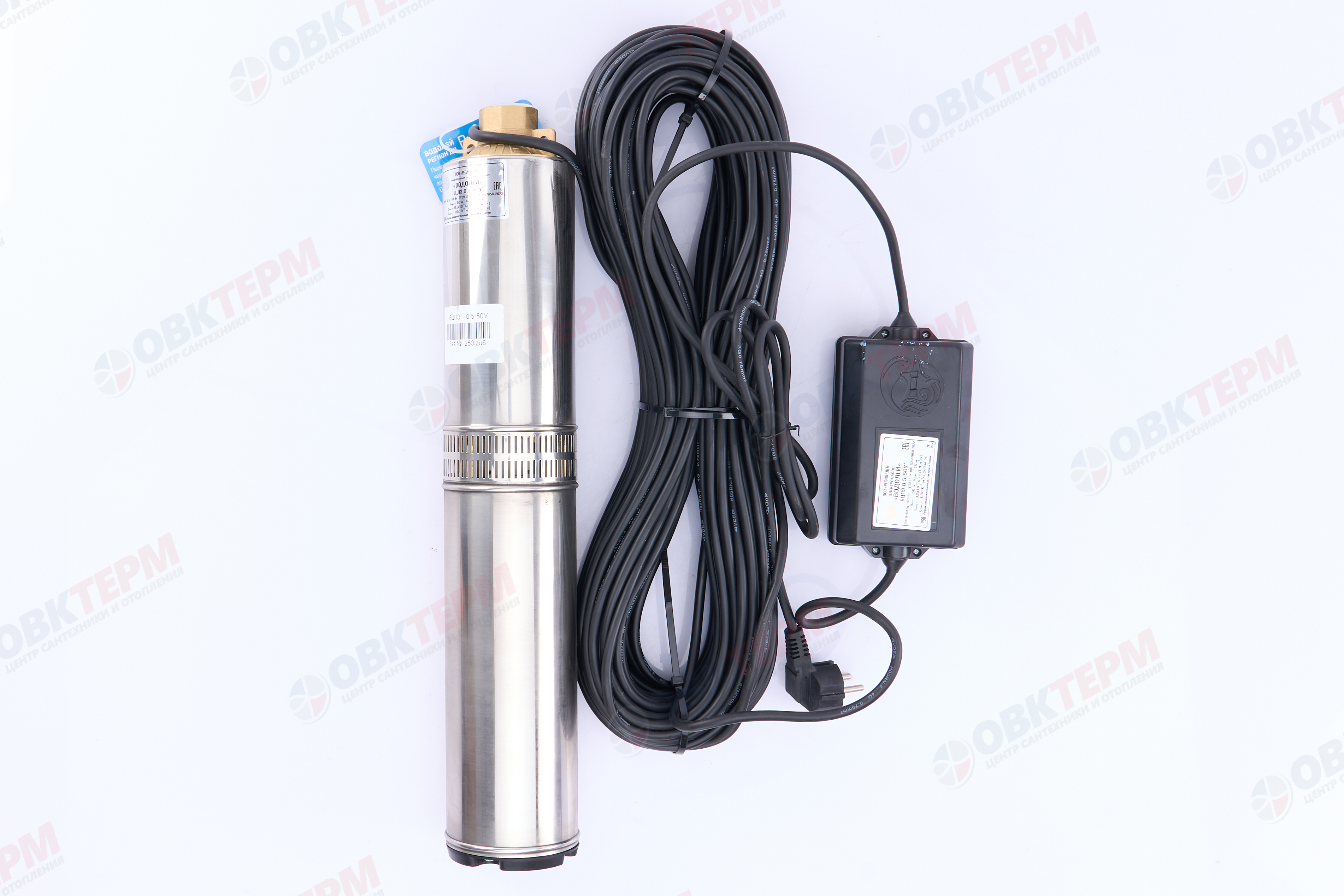 Насос погружной    БЦПЭ 0,5  - 50У  ВОДОЛЕЙ  (0,97кВт/55л.м./75м.) - Изображение №2