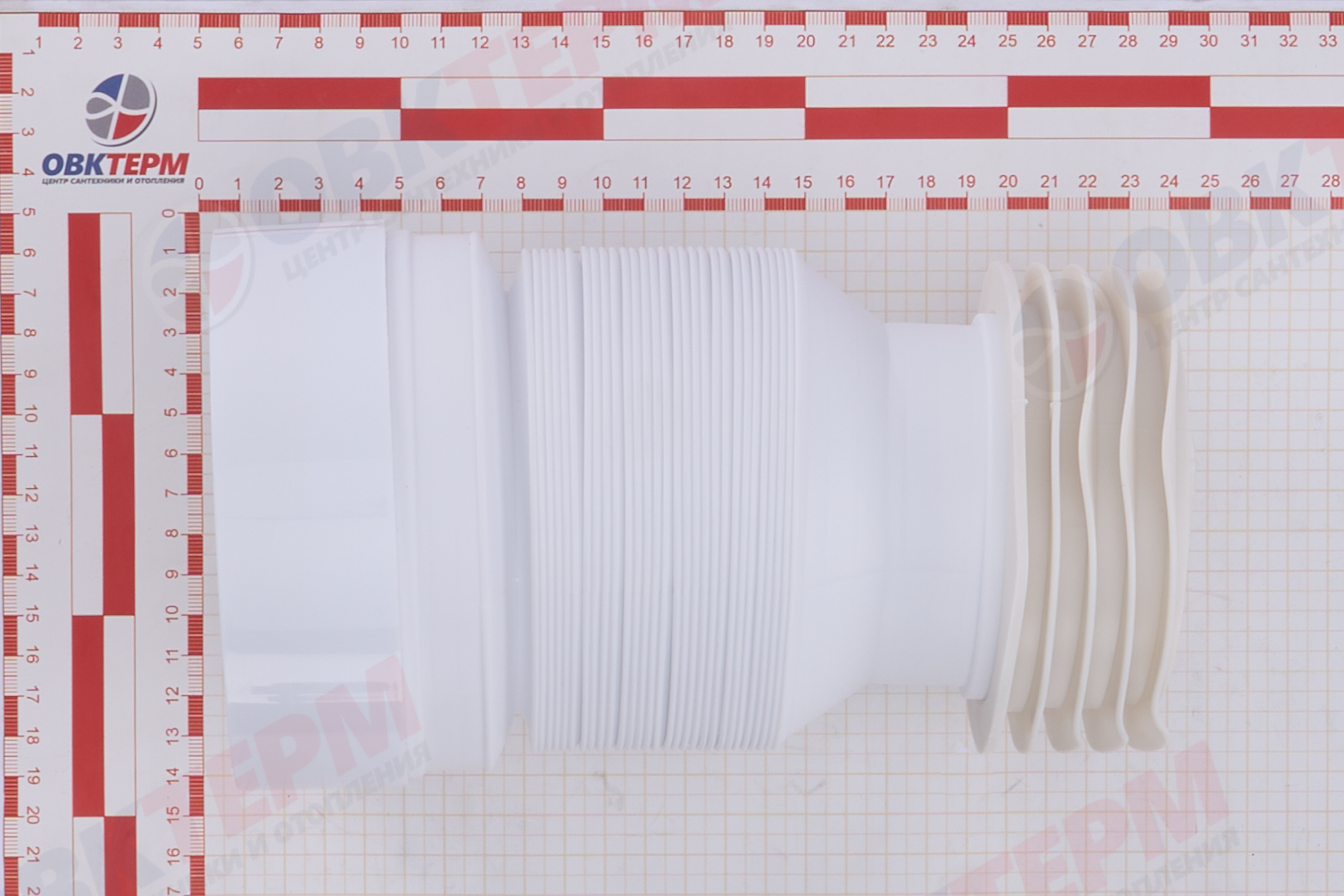 Гофра С-990Р ОРИО слив раздвижной для унитаза, длина 220-550 мм (24 шт) - миниатюра №7