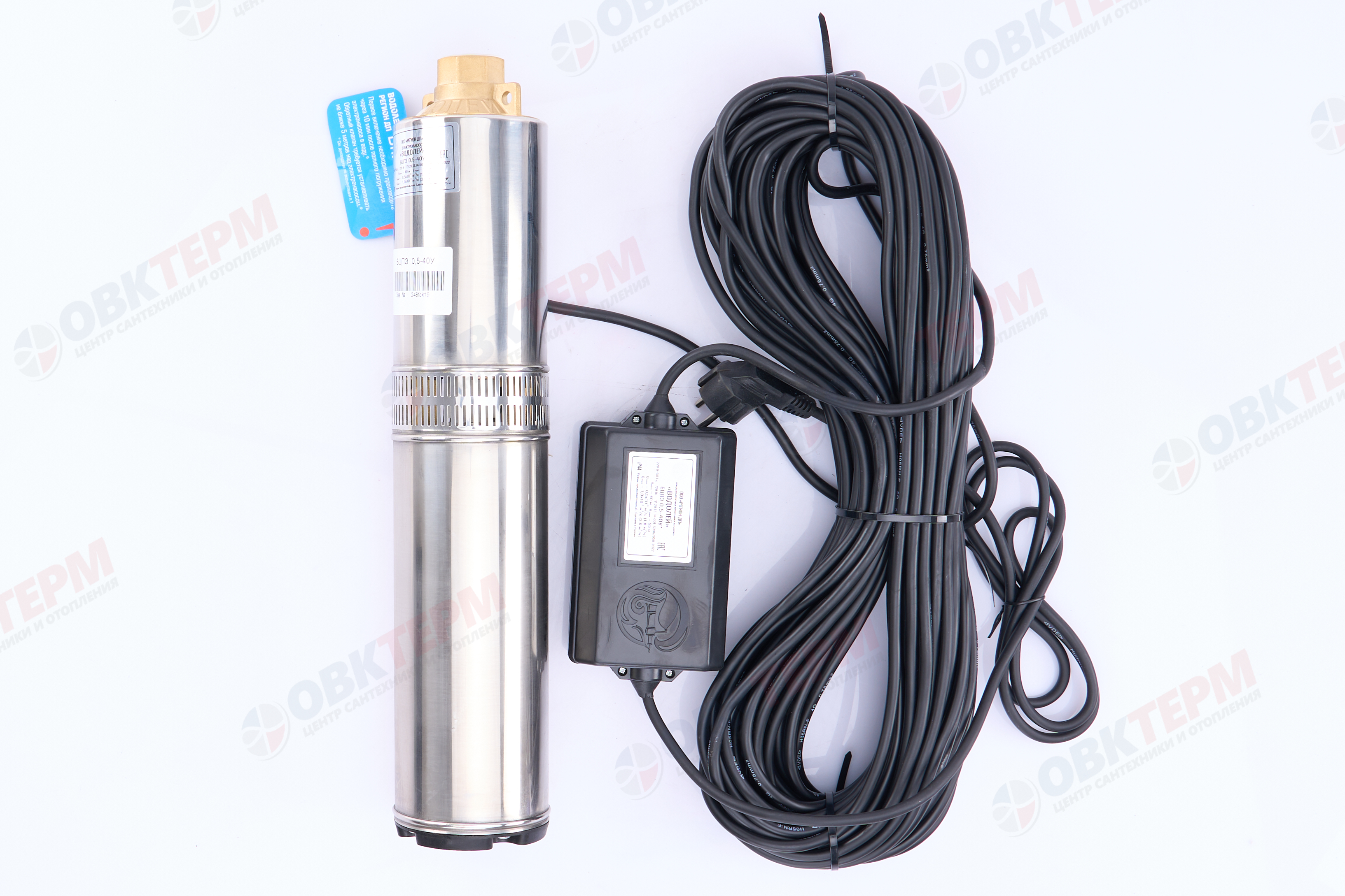 Насос погружной    БЦПЭ 0,5  - 40У  ВОДОЛЕЙ  (0,72кВт/55л.м./60м.) - Изображение №2