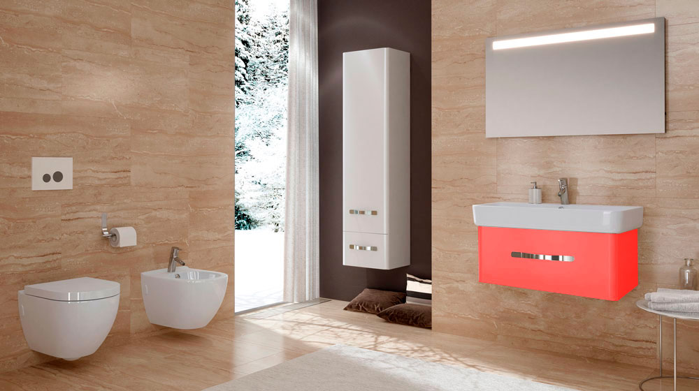 Тумба Фламенко 611 (под умывальник Тигода 60)  Flamenco (красн В300хШ555хГ465) - миниатюра №3