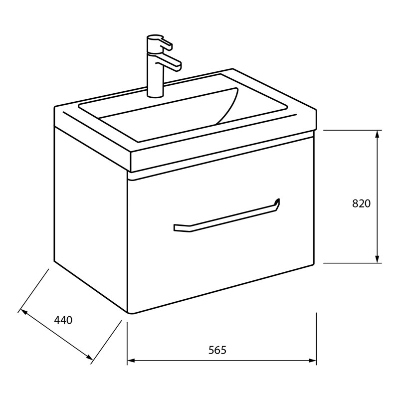 Тумба Фламенко 804 (под умывальник Тигода 80)  Белая В400Ш750Г465 - миниатюра №2