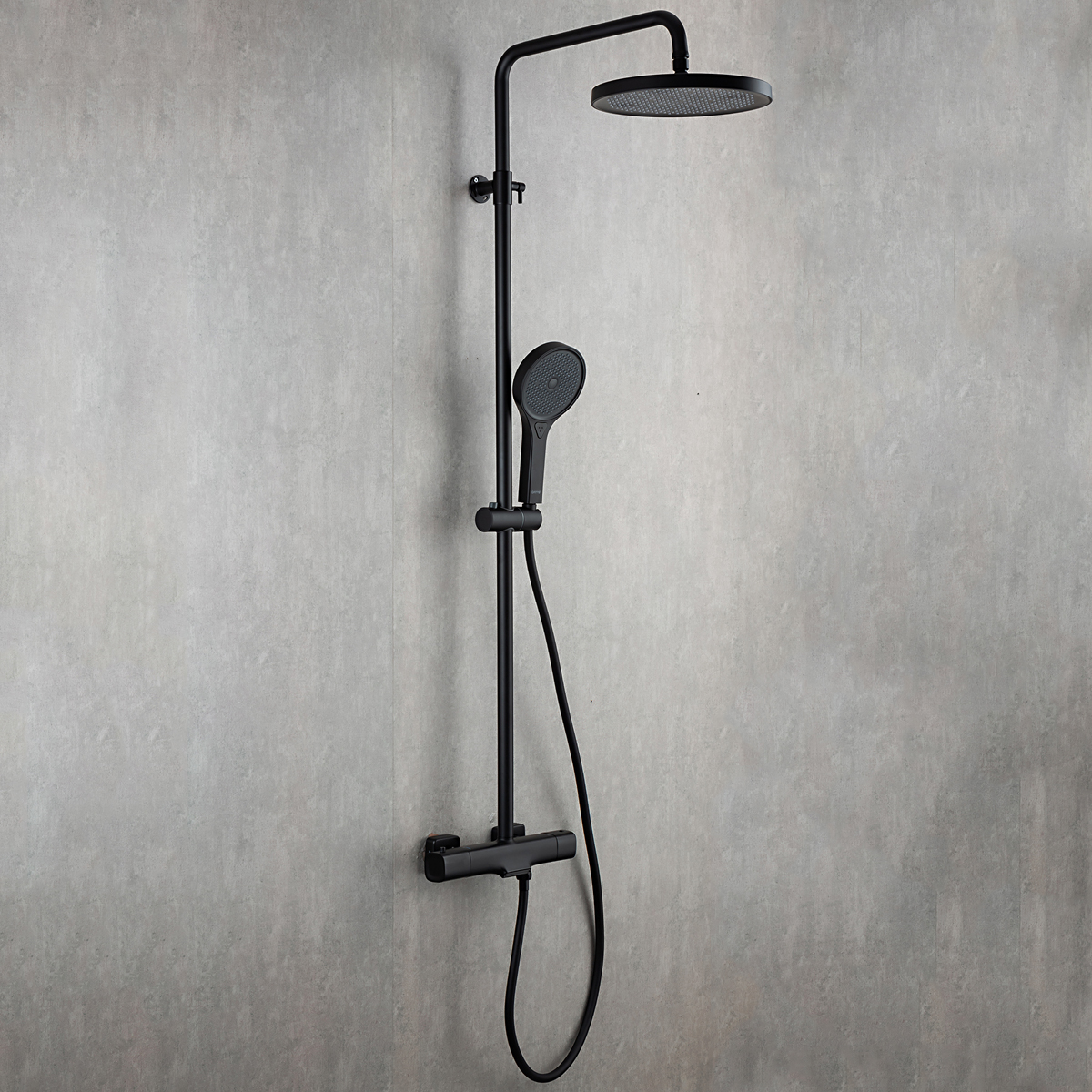 Душ/система GAPPO G2495-76 латунь/черный /термостат /лейка 3 реж /тропический душ 260мм - Изображение №3