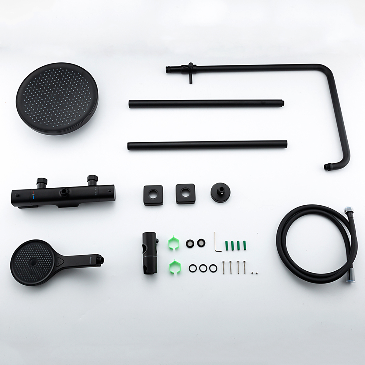 Душ/система GAPPO G2495-76 латунь/черный /термостат /лейка 3 реж /тропический душ 260мм - Изображение №4