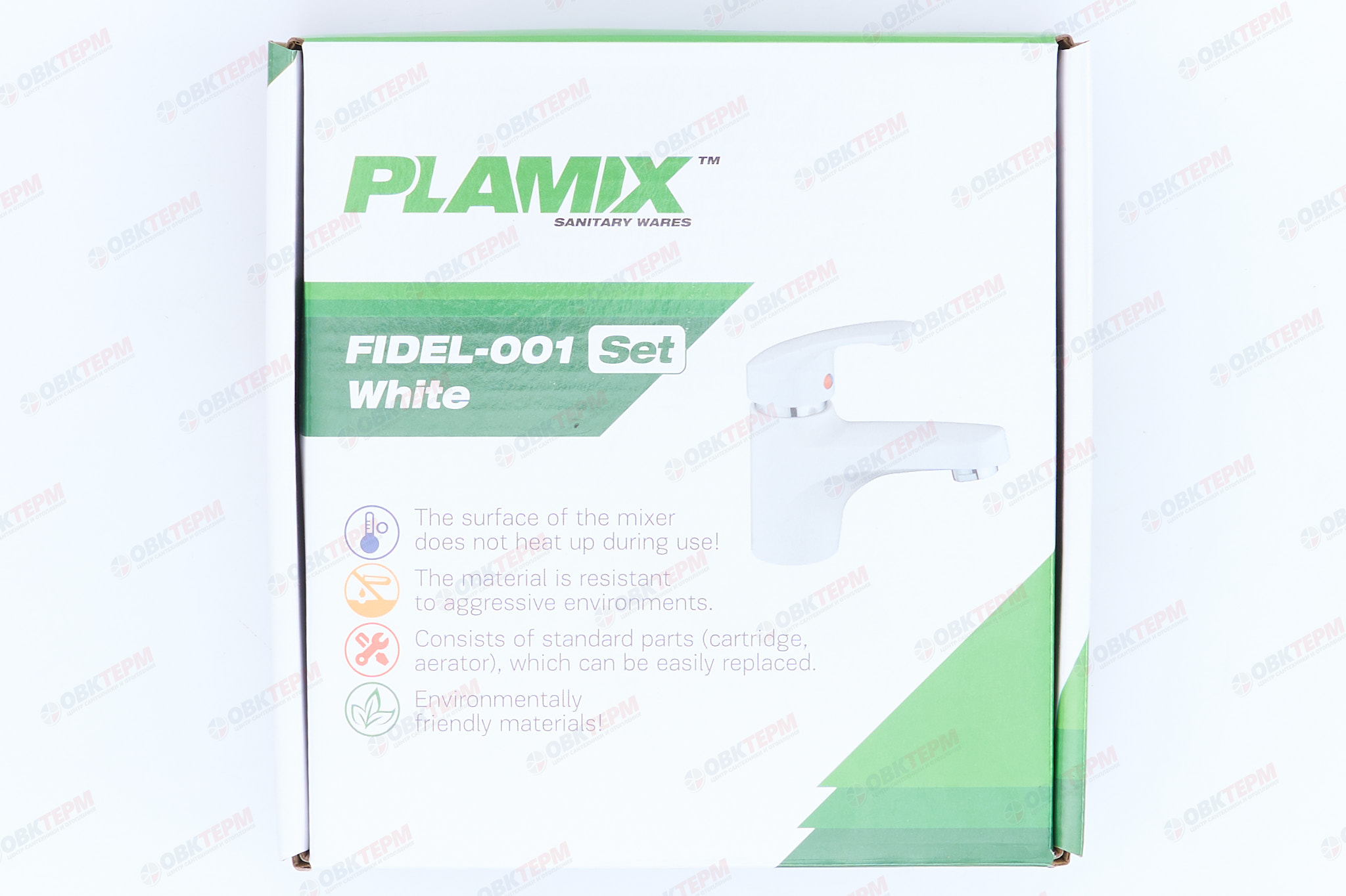 Смеситель для умывальника PLAMIX FIDEL-001 SET White (с подводкой) (20 шт/ящ) - миниатюра №6