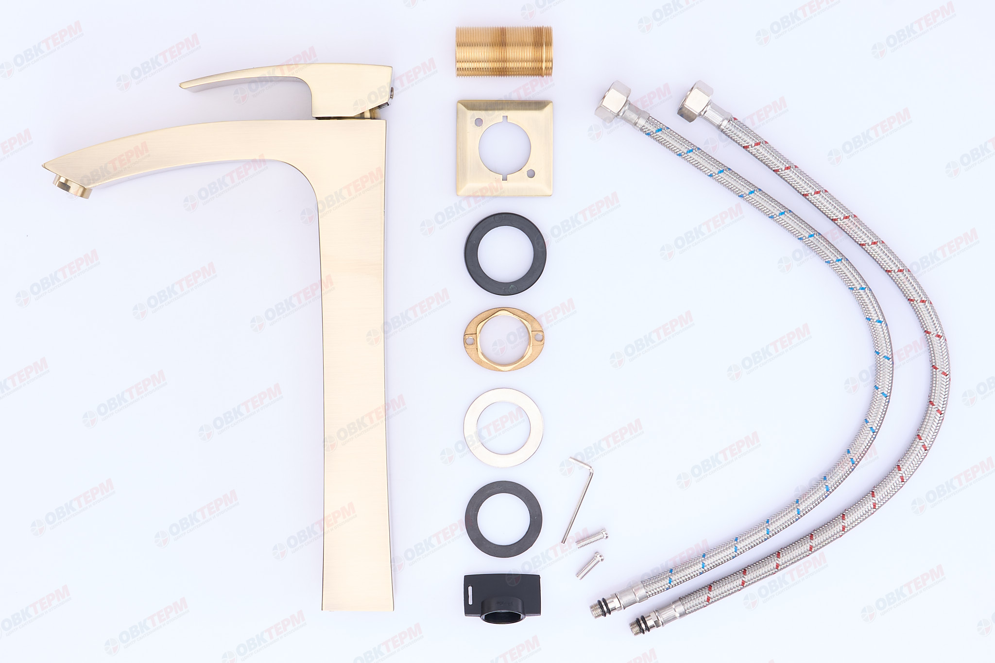 Смеситель д/раковины GAPPO G1007-42 латунь /бронза /высокий /Ø35 /на гайке - миниатюра №4