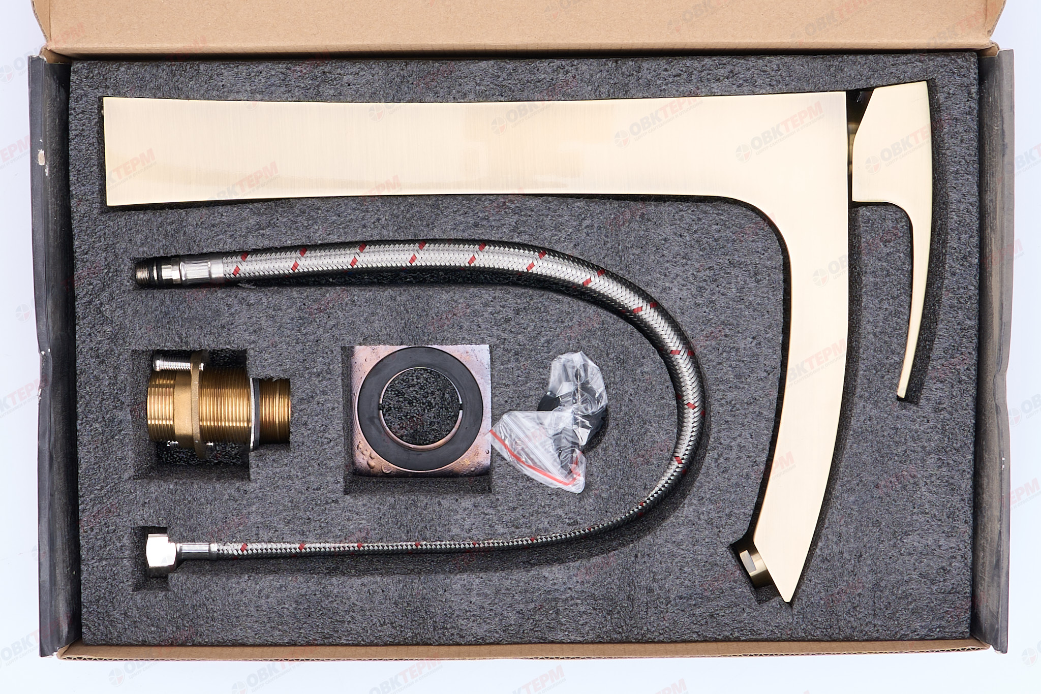 Смеситель д/раковины GAPPO G1007-42 латунь /бронза /высокий /Ø35 /на гайке - миниатюра №6