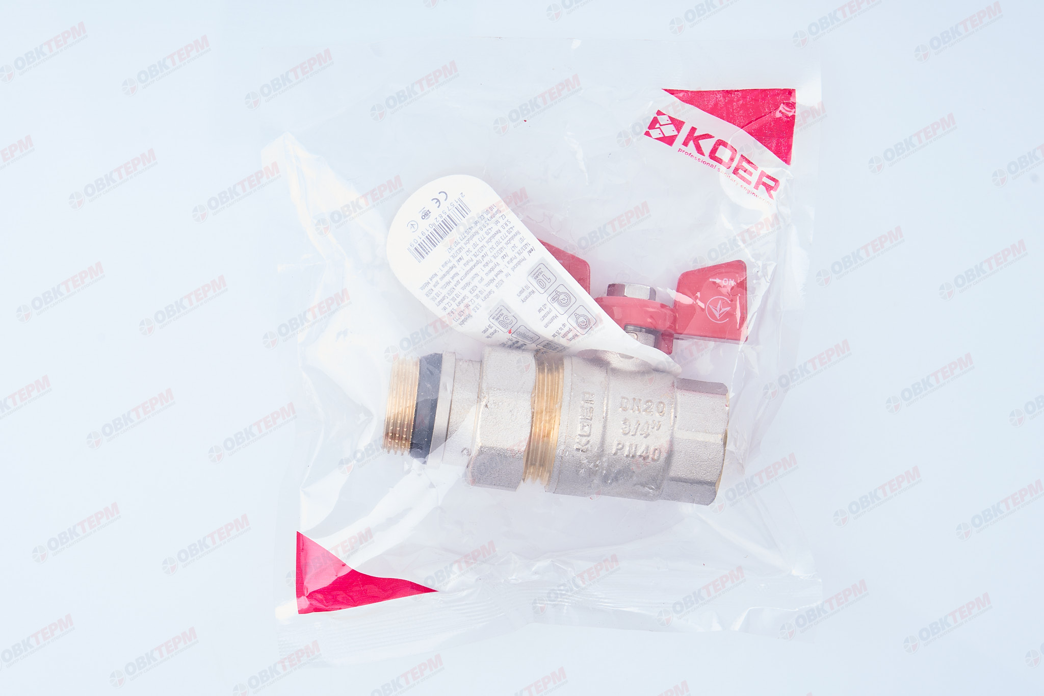 Кран шаровый с американкой "антипротечка" прямой  KOER   3/4"   (KR.227-Gi)  (40шт/ящ) - миниатюра №8