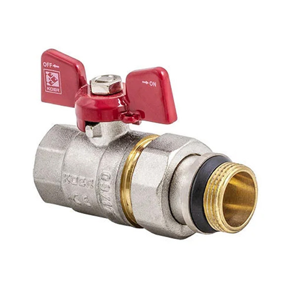 Кран шаровый с американкой "антипротечка" прямой  KOER   3/4"   (KR.227-Gi)  (40шт/ящ) - Изображение №2