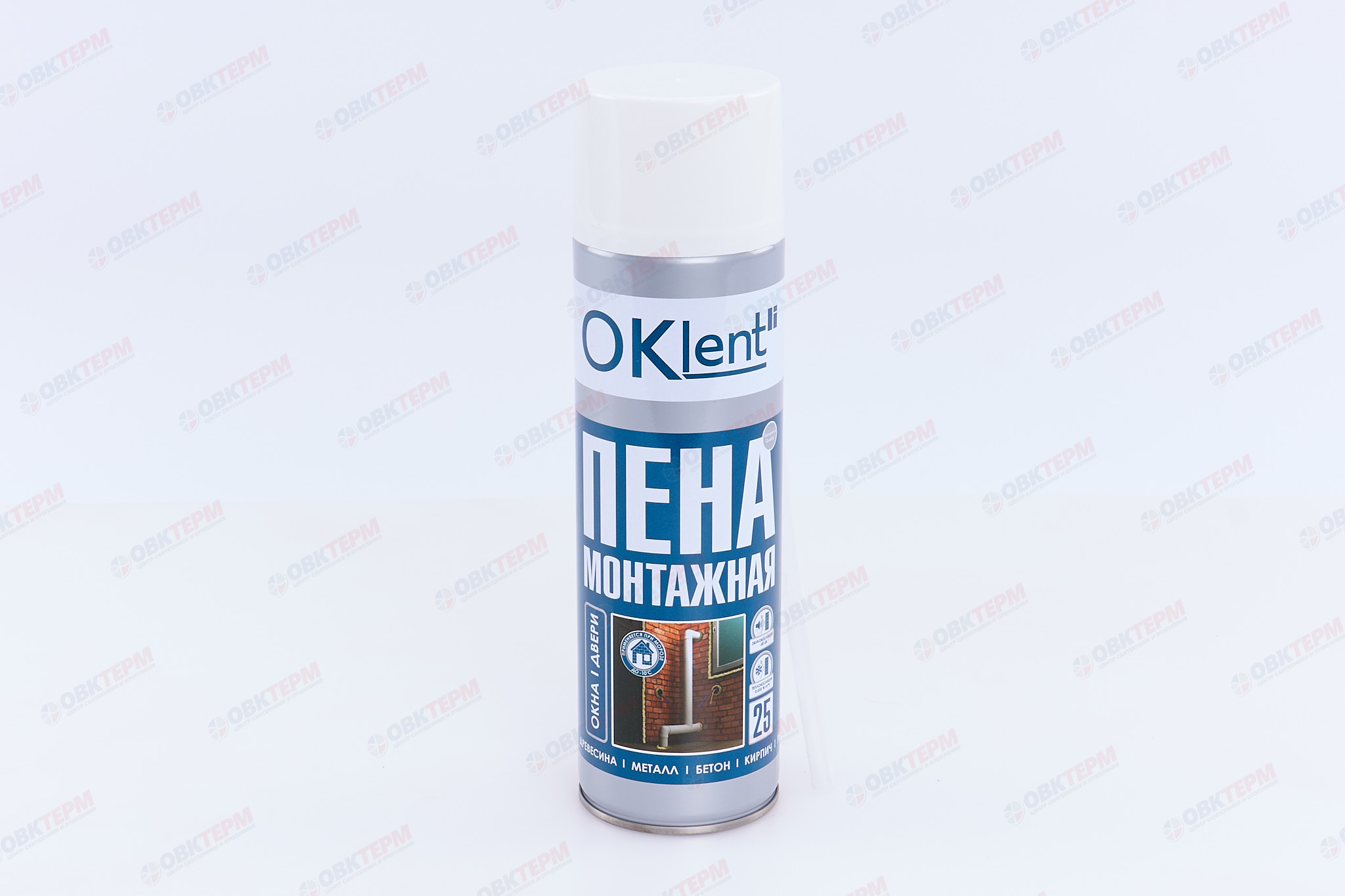 Пена бытовая (руч.) монтажная Oklent 25 650 мл маленькая (380гр./16 шт.) - Изображение №1