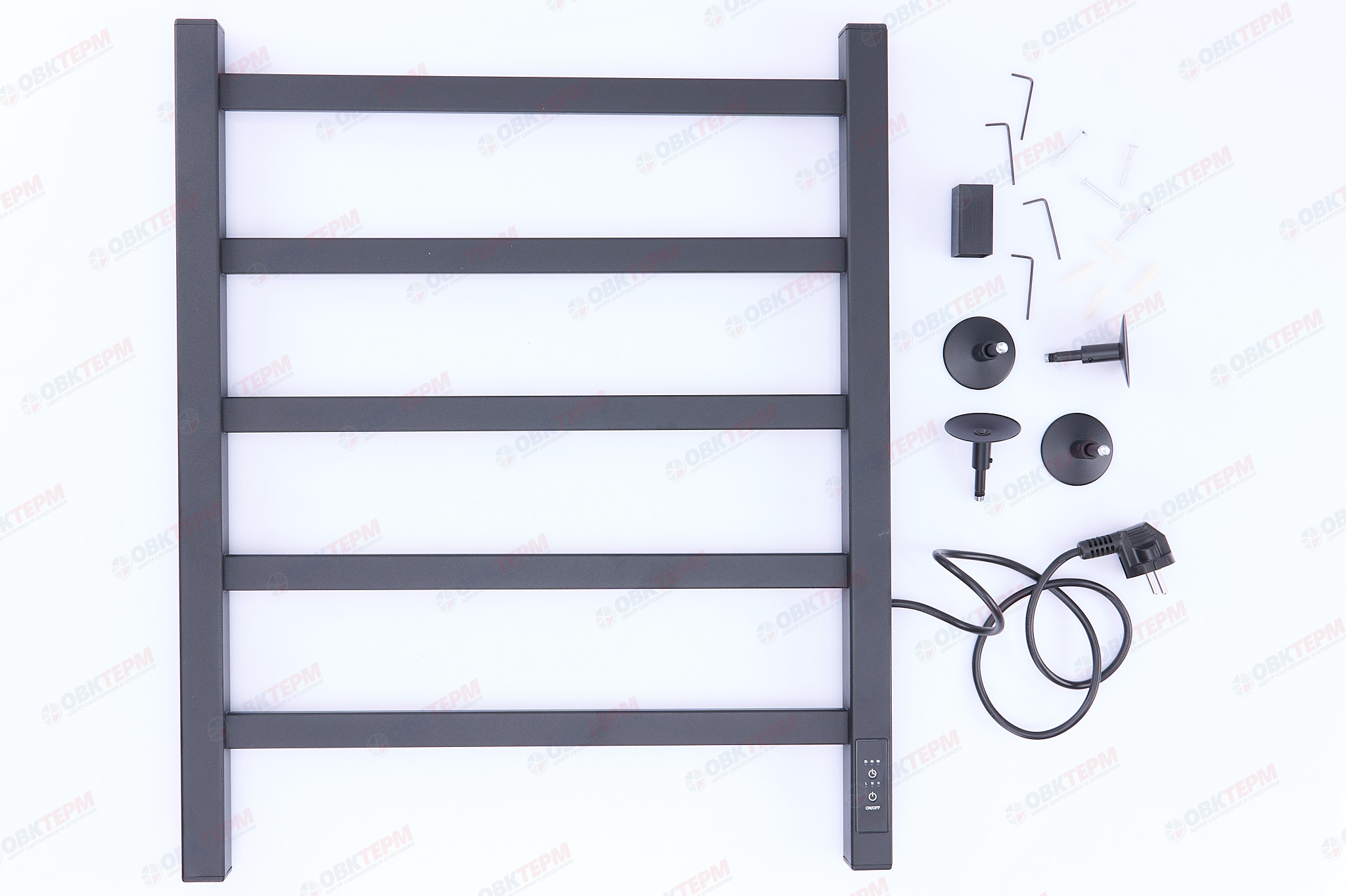 Полотенцесушитель электрический ТДА ЛНК - Э профиль 50х60 П 5 терморегулятор скрытая проводка АДВ - Изображение №2