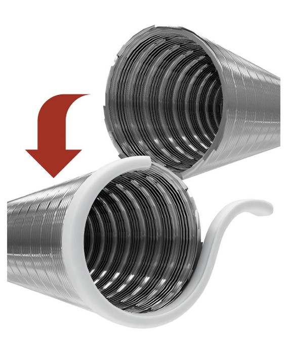 Воздуховод FD спирально-навивной нерж.сталь d150  L1м (8шт/уп) Эра - миниатюра №7