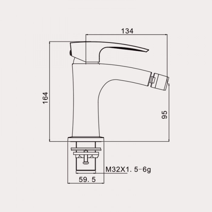 Смеситель д/биде GAPPO G5007-6 латунь /черный /Ø35мм /гайка - Изображение №2
