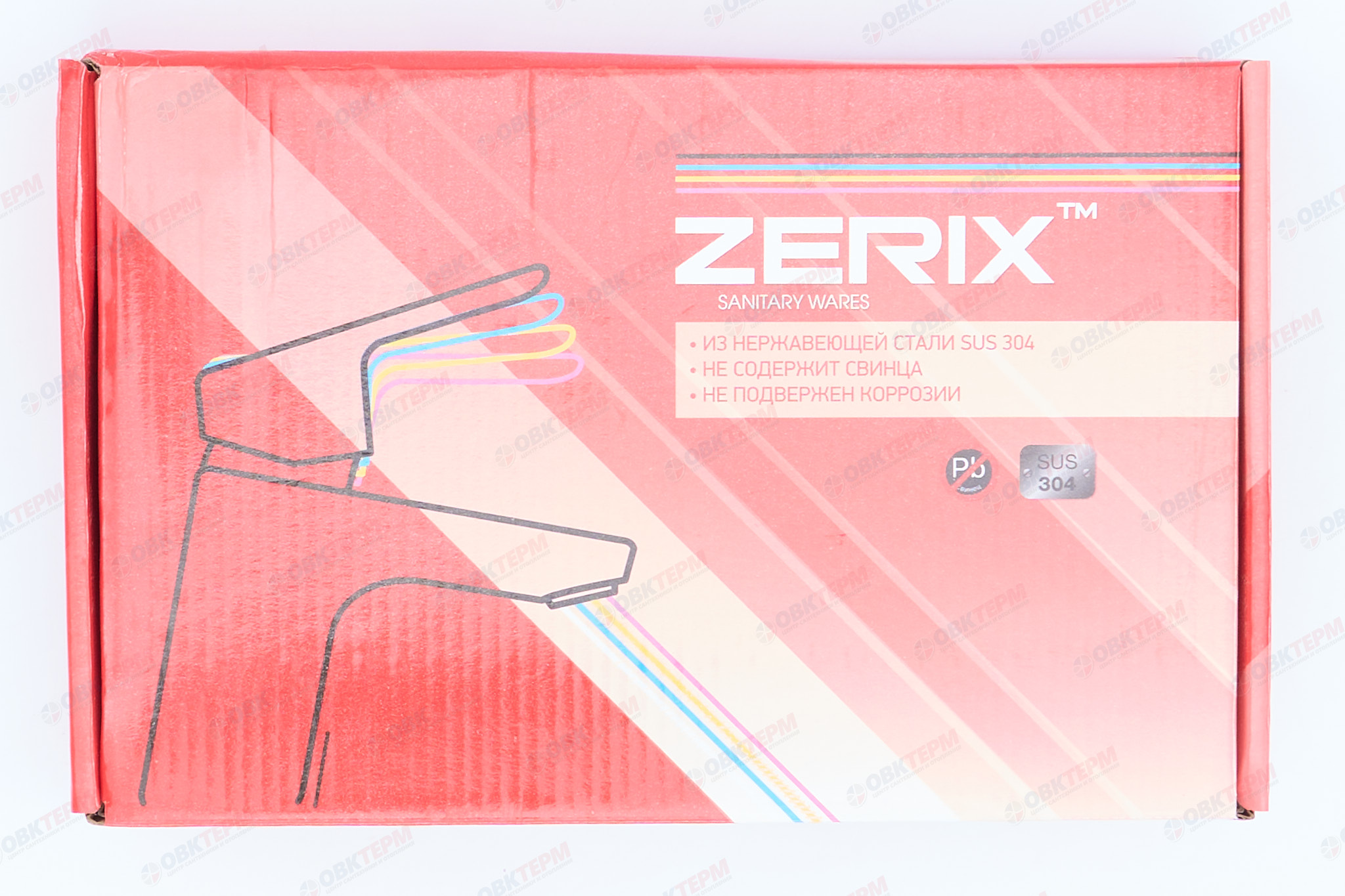 Смеситель д/кухни нерж/сталь ZERIX ASA-004 гайка (10 шт/ящ) - миниатюра №6