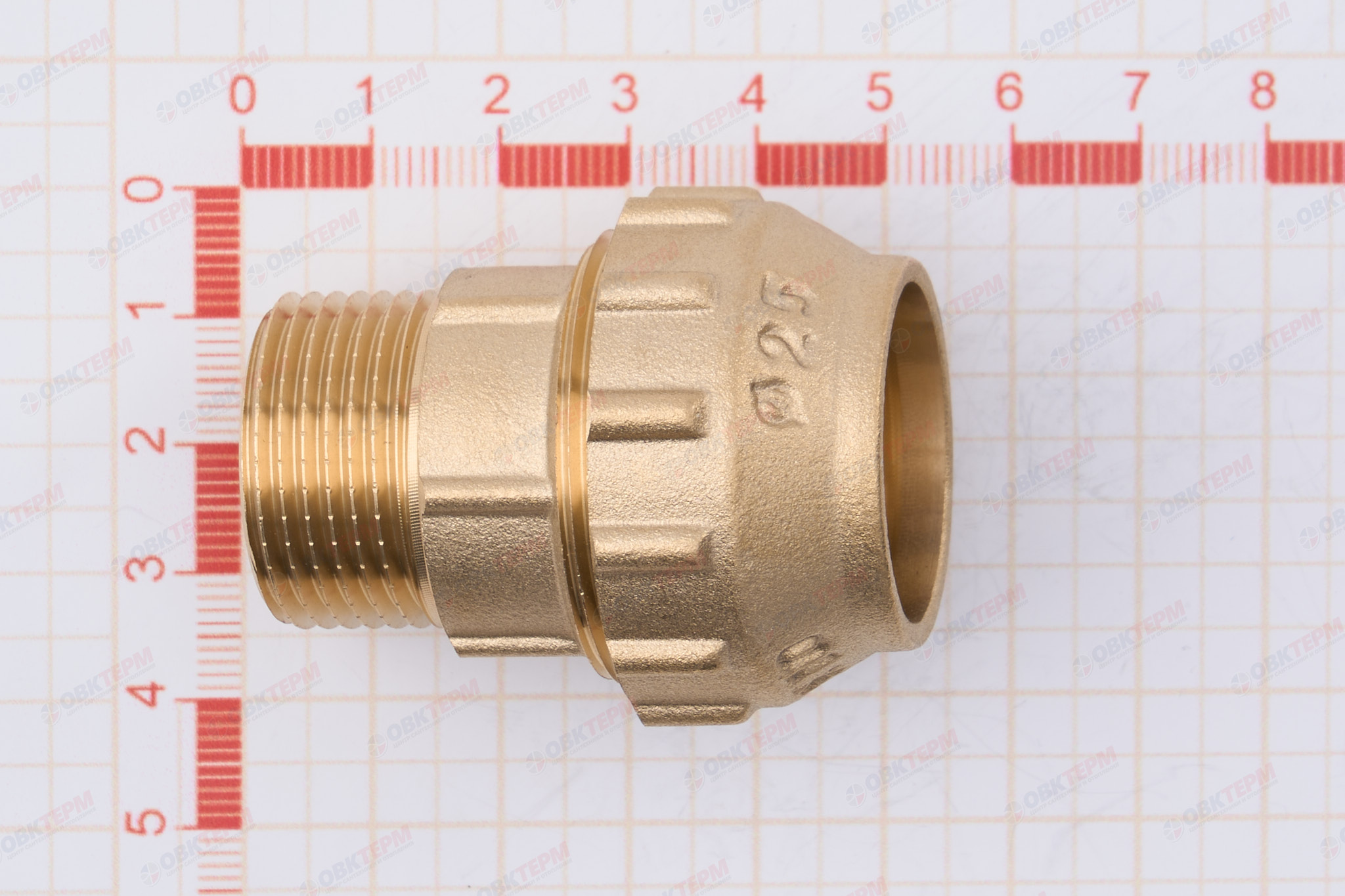 Муфта латунь 25 * 3/4" н  ПНД ТИМ   (70/10шт) - миниатюра №6