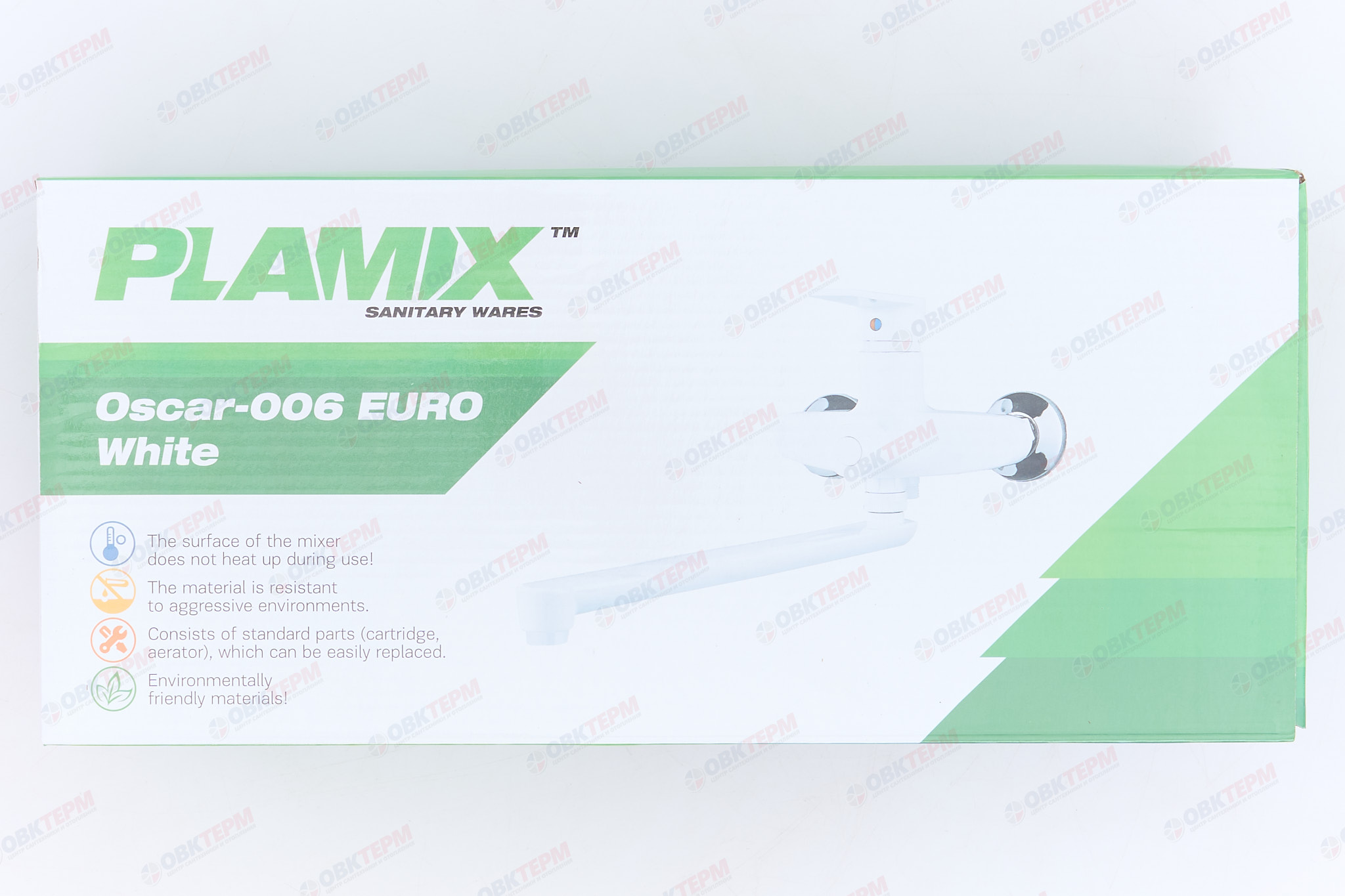 Смеситель д/ванны PLAMIX Oscar-006 EURO White (без шланга и лейки) (24шт/ящ) - миниатюра №7