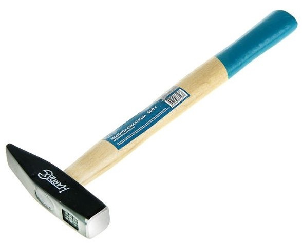 Молоток слесарный, деревянная рукоятка, 400 г. Hardax - Изображение №1