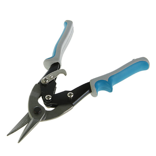 Ножницы по металлу 250мм, пряморежущие, для тонкого металла, обрезинен ручки Hardax - Изображение №1