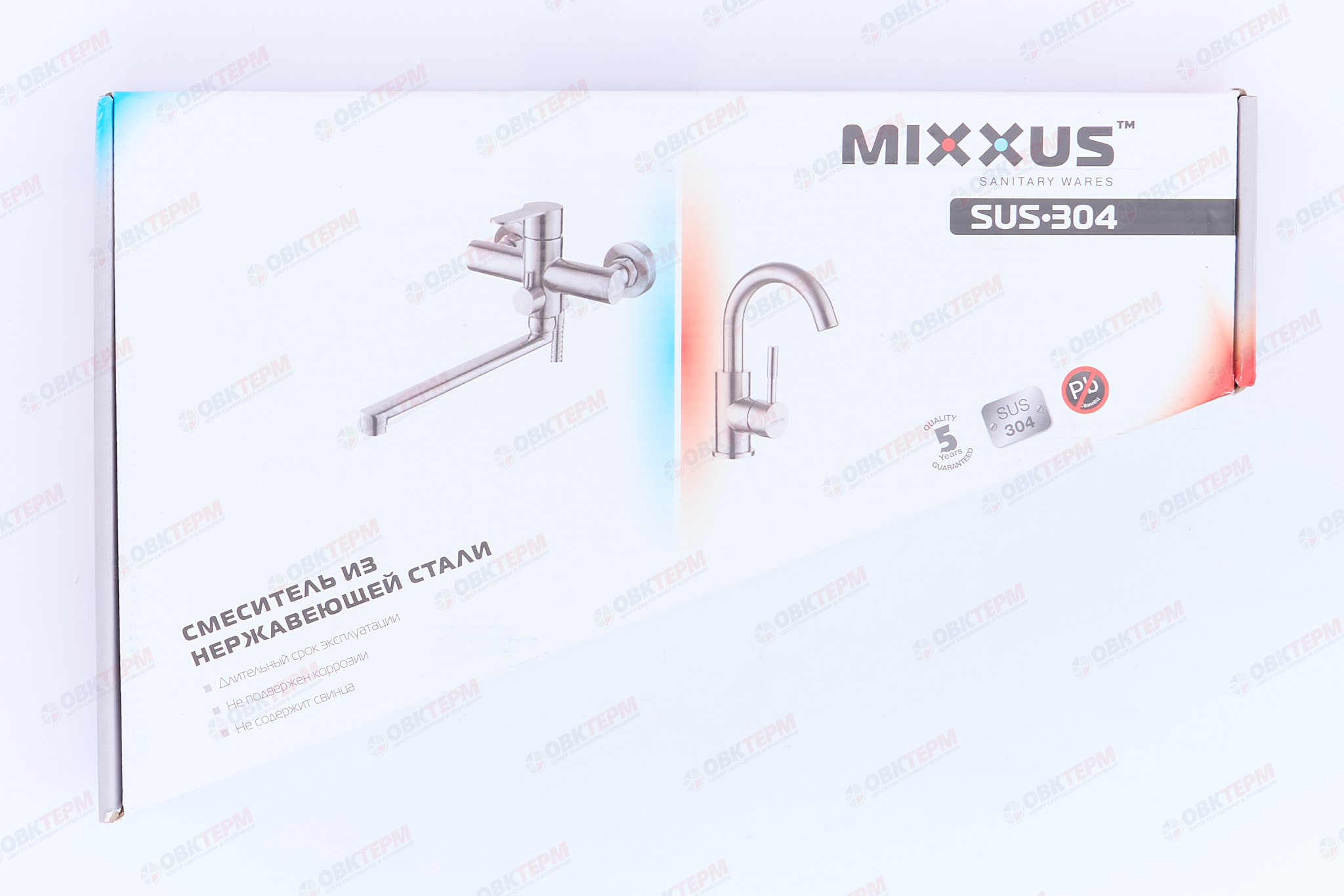 Смеситель д/кухни нерж/сталь REFLECTOR MIXXUS SEO-011 (ЧЕРНЫЙ)  Ø40 (20 шт/ящ) - миниатюра №6