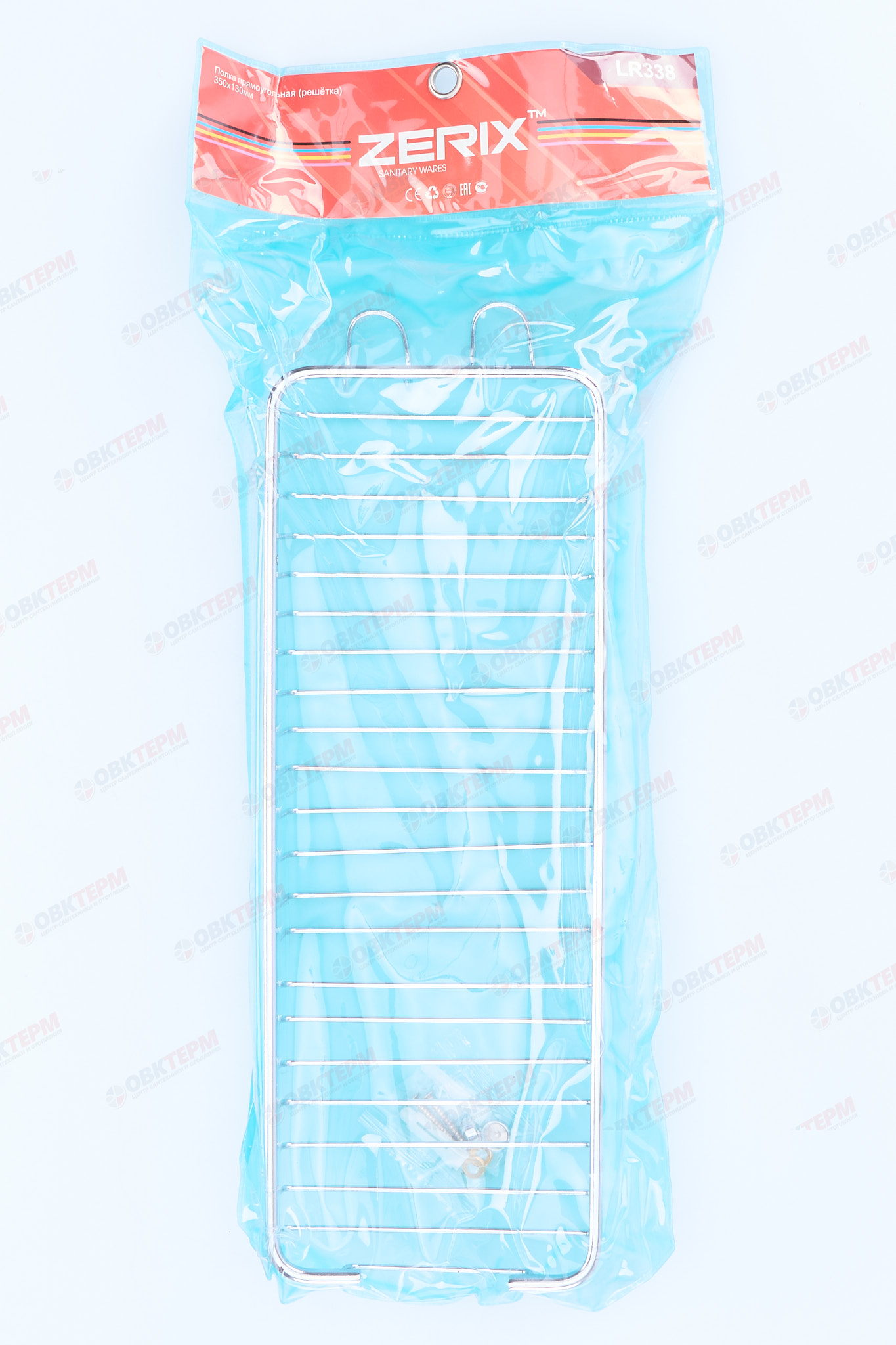 Полка прямоугольная (решетка)  350х130мм   ZERIX LR338   (20 шт/ящ) - Изображение №5