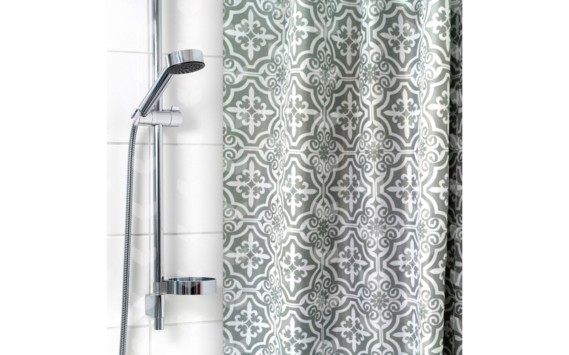 Штора для ванной из полиэстера (Дамаск) VILINA 180x180 (20 шт/ящ) - Изображение №1