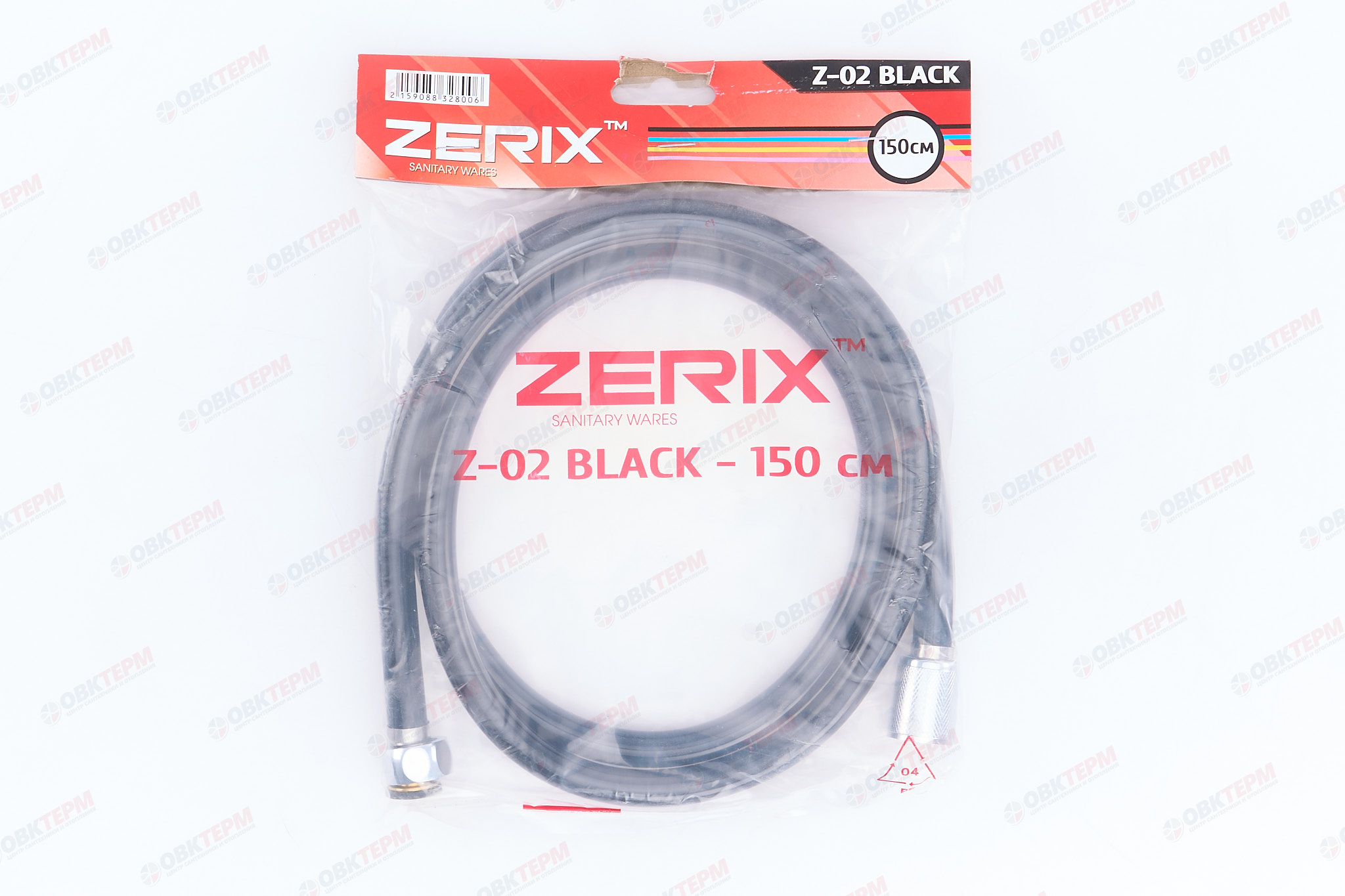 Шланг д/душа ZERIX Chr.Z02 силиконовый 150 см BLACK (50 шт/ящ) - Изображение №4