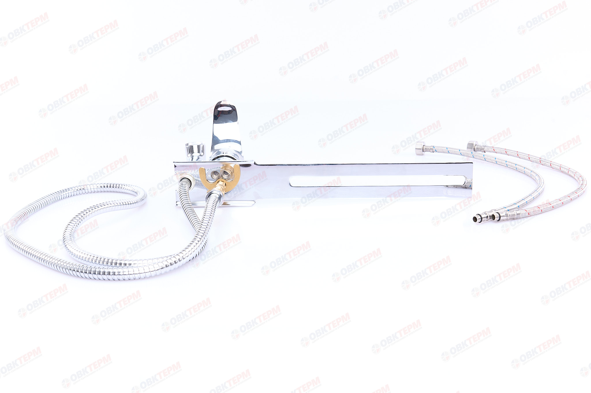 Смеситель с гигиеническим душем ZERIX LR5221 (VEL-002SH) с планкой креп. на унитаз (10шт/ящ) - Изображение №4