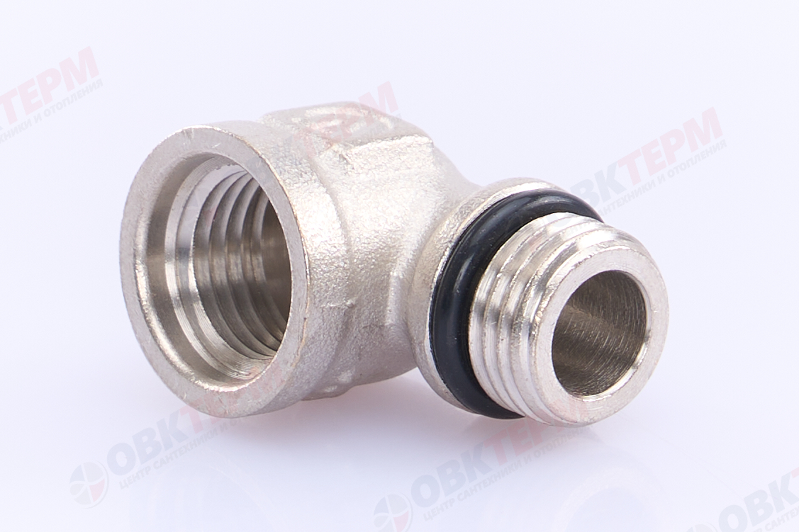 Угол     1/4" вн  (с доп.уплотнением)    никель (Valtec)   (500ящ/10шт) - Изображение №2