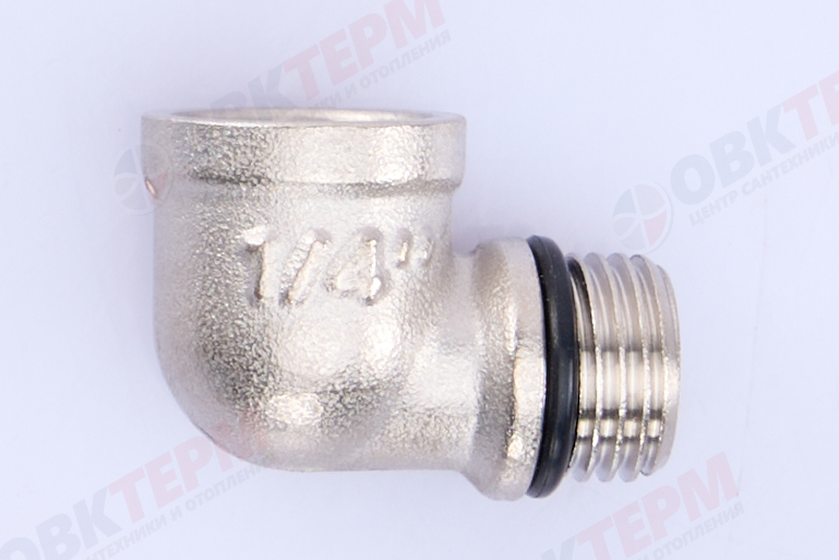 Угол     1/4" вн  (с доп.уплотнением)    никель (Valtec)   (500ящ/10шт) - Изображение №5