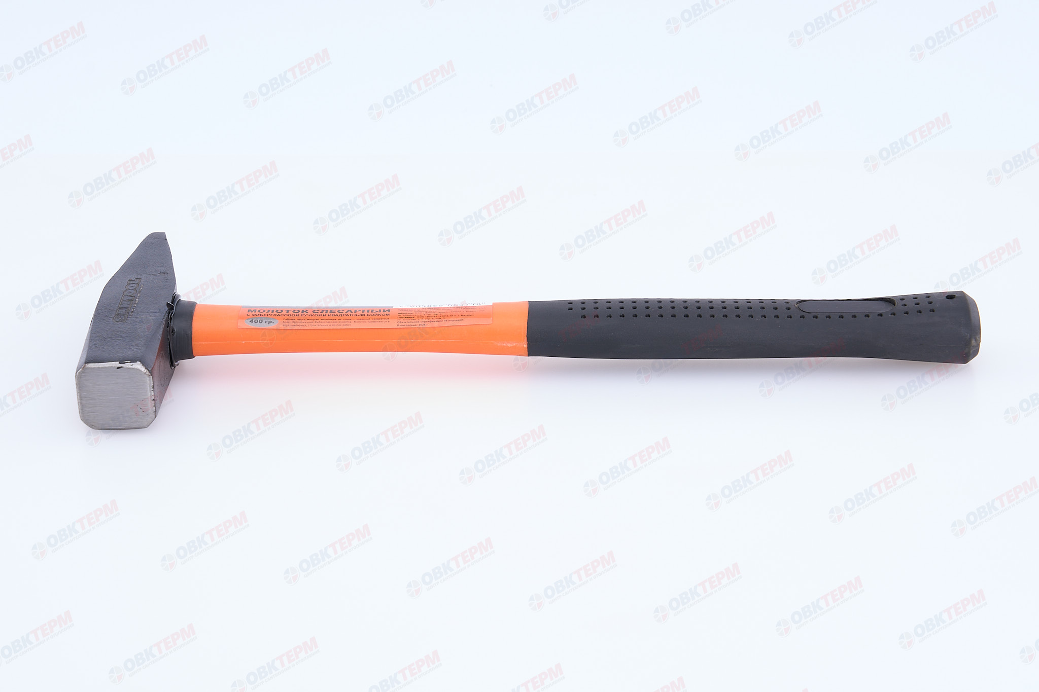 Молоток немецкого типа, фибергласовая ручка, кованый боек 400 гр SANTOOL - Изображение №3