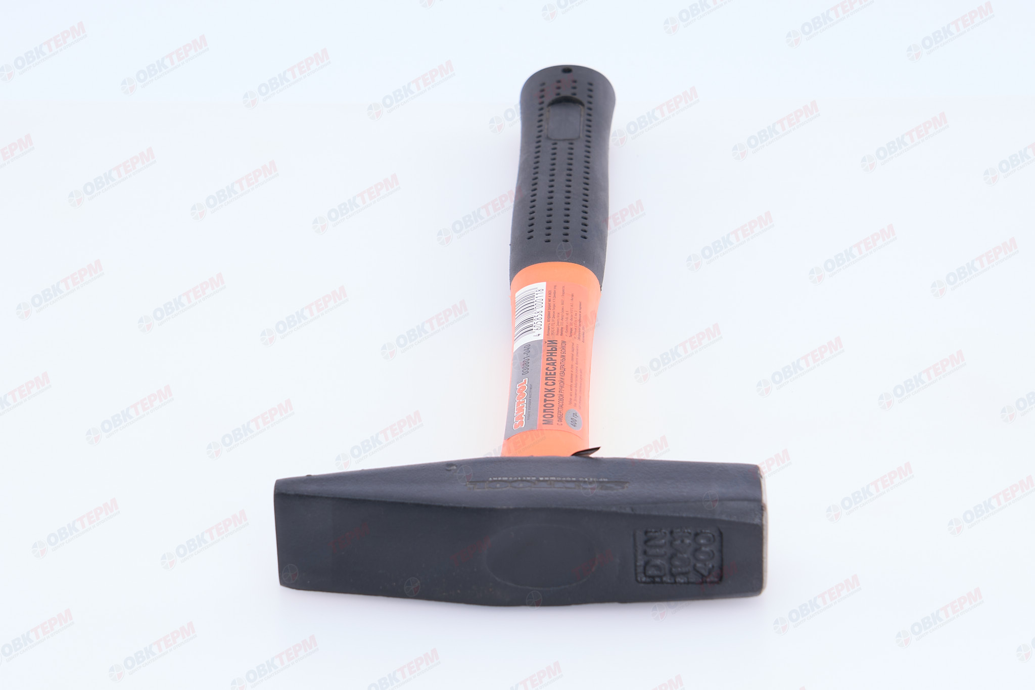 Молоток немецкого типа, фибергласовая ручка, кованый боек 400 гр SANTOOL - Изображение №5